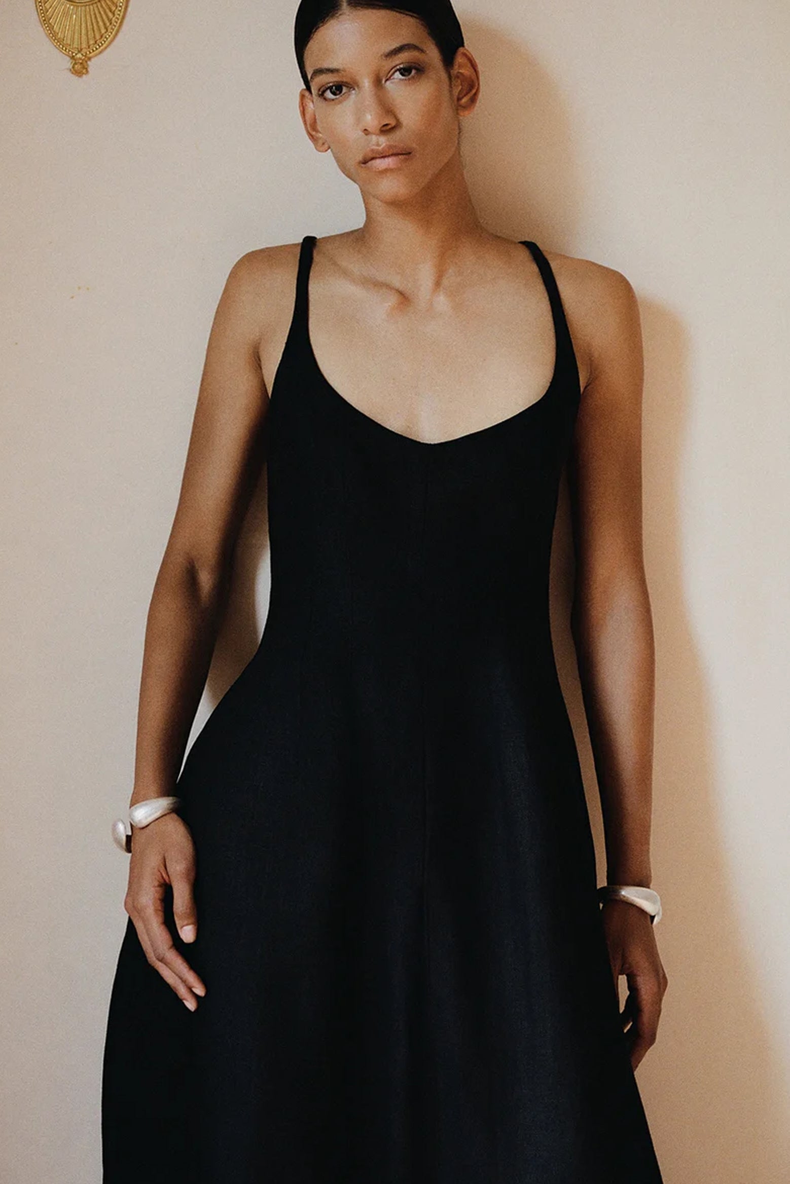 The Faithfull The Brand Sanne Midi Dress in Black available at The New Trend Australia