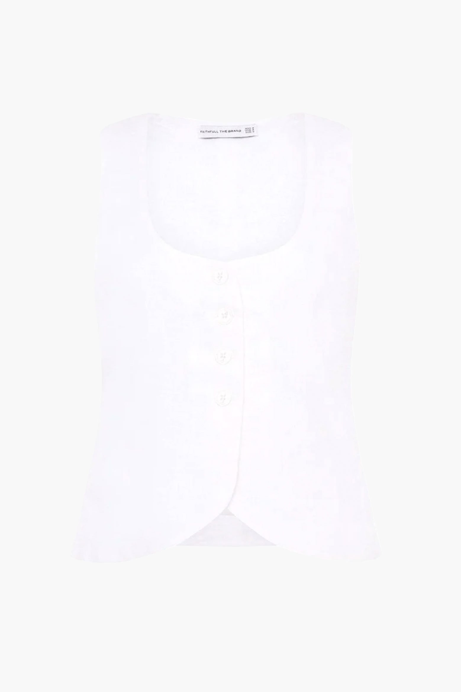 The Faithfull the Brand Stanze Vest in White available at The New Trend Australia