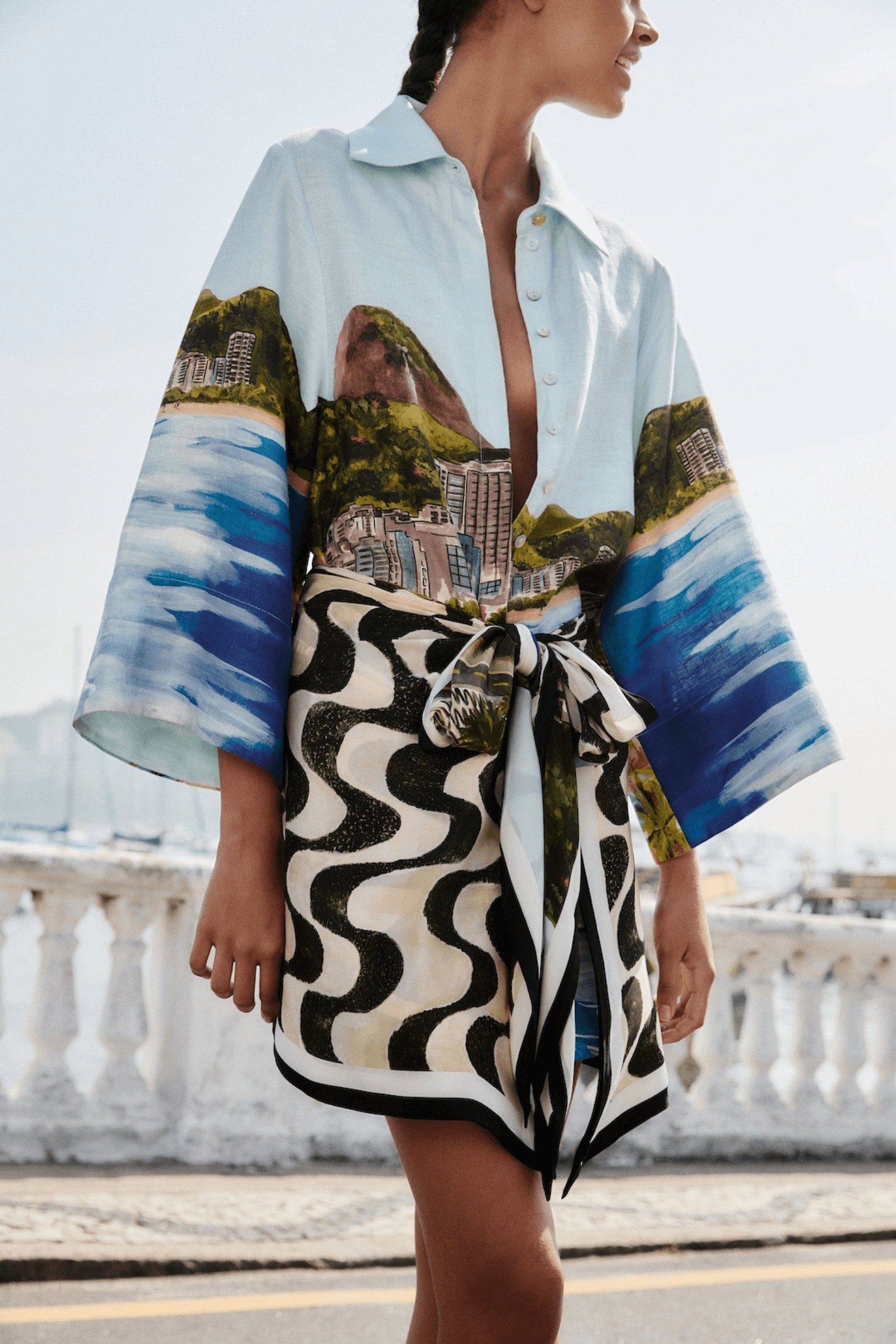 FARM RIO COPACABANA BEACH LONG SLEEVE KIMONO | THE NEW TREND