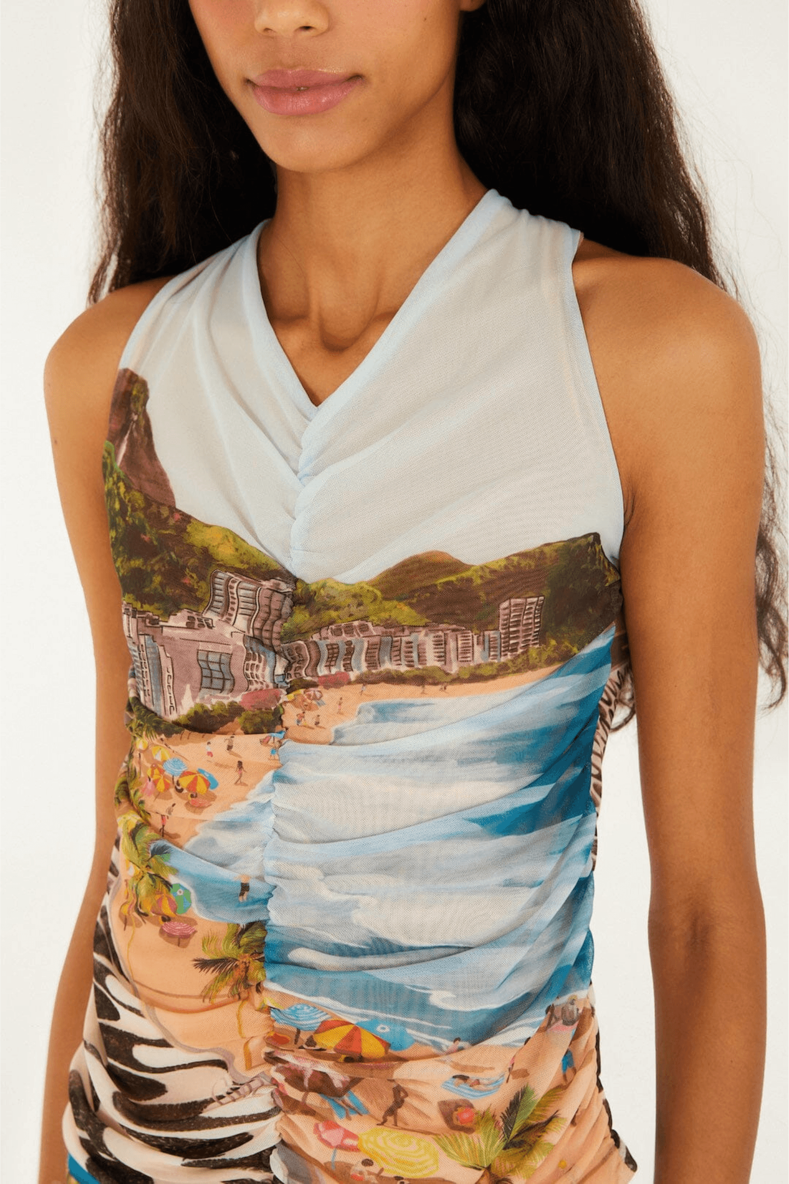 FARM RIO COPACABANA BEACH SLEEVELESS BLOUSE | THE NEW TREND