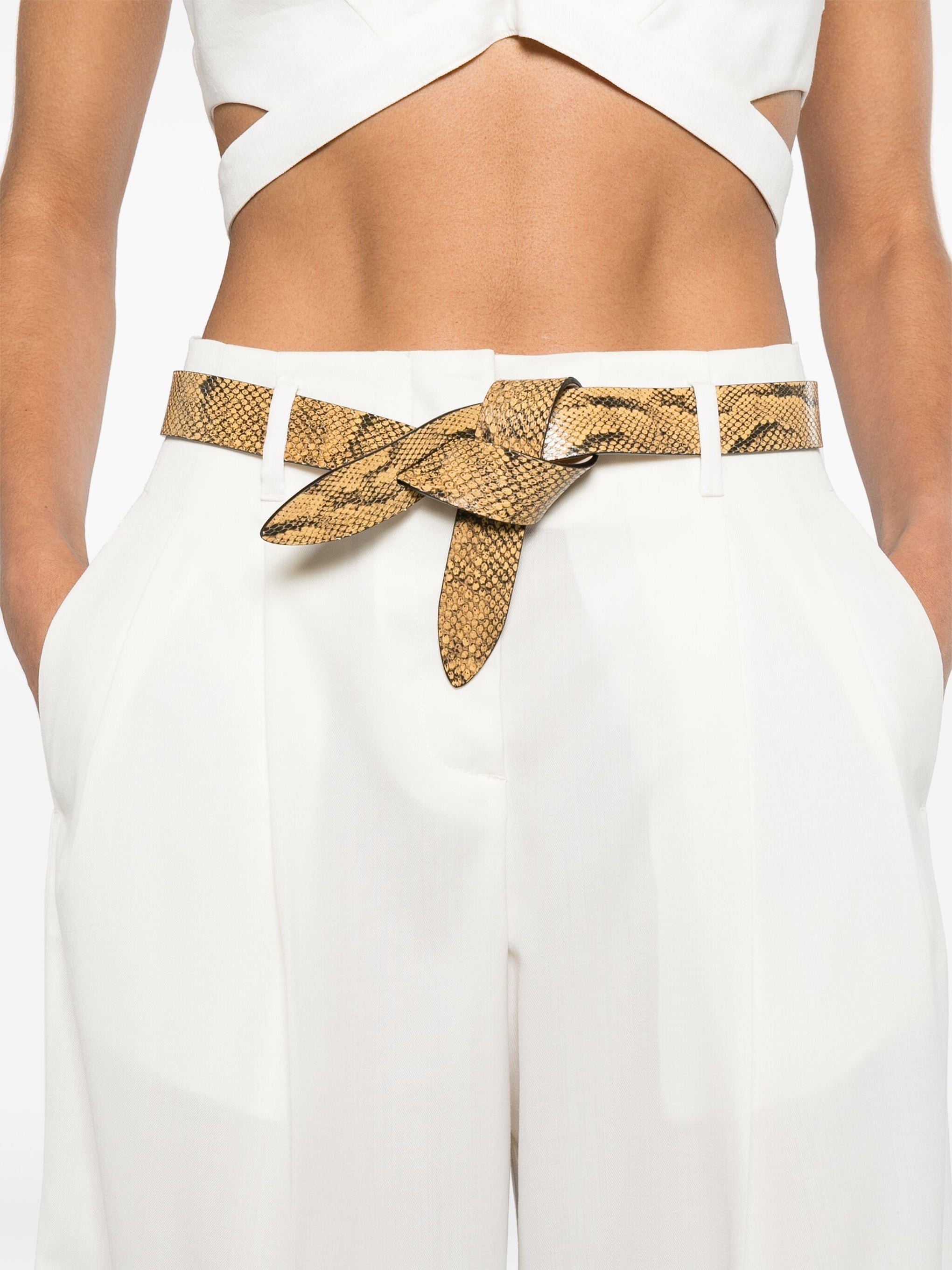 GOLDEN GOOSE Journey W's Pleated Flavia Pant in Arctic Wolf | The New Trend