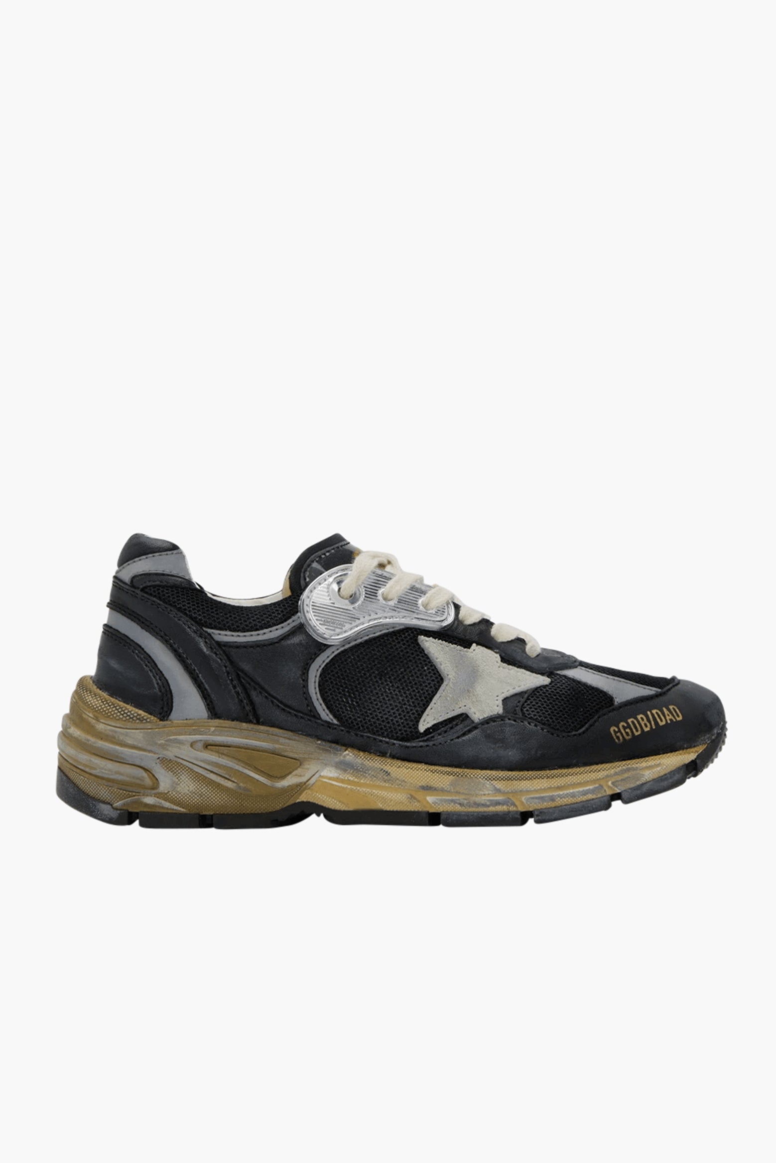 Golden Goose Running Dad Sneaker in Black/Silver/Ice available at TNT The New Trend Australia.