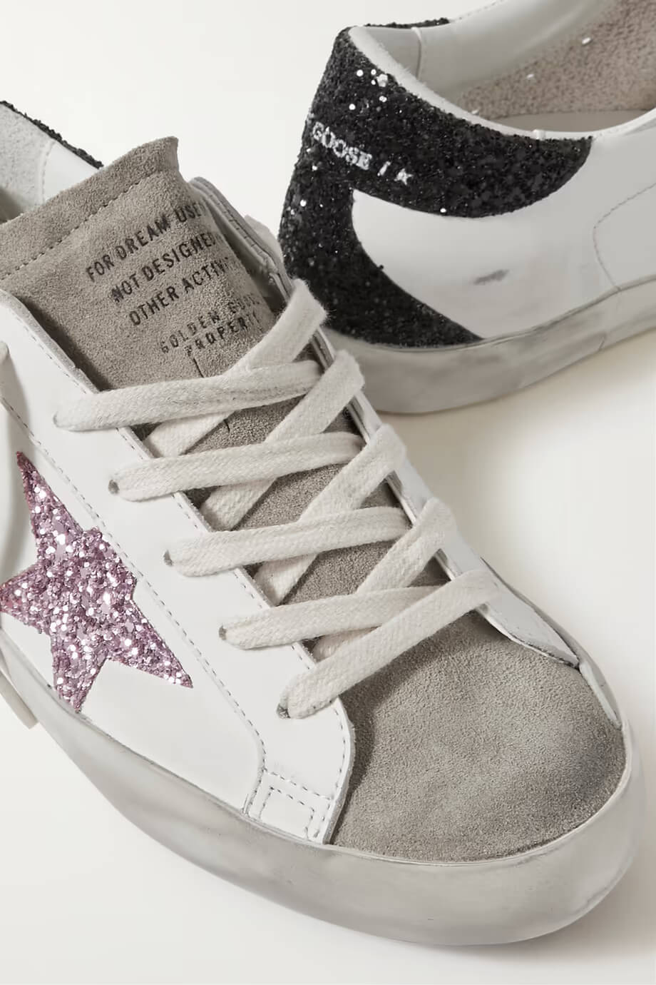 Superstar sneakers with glitter store upper and white star