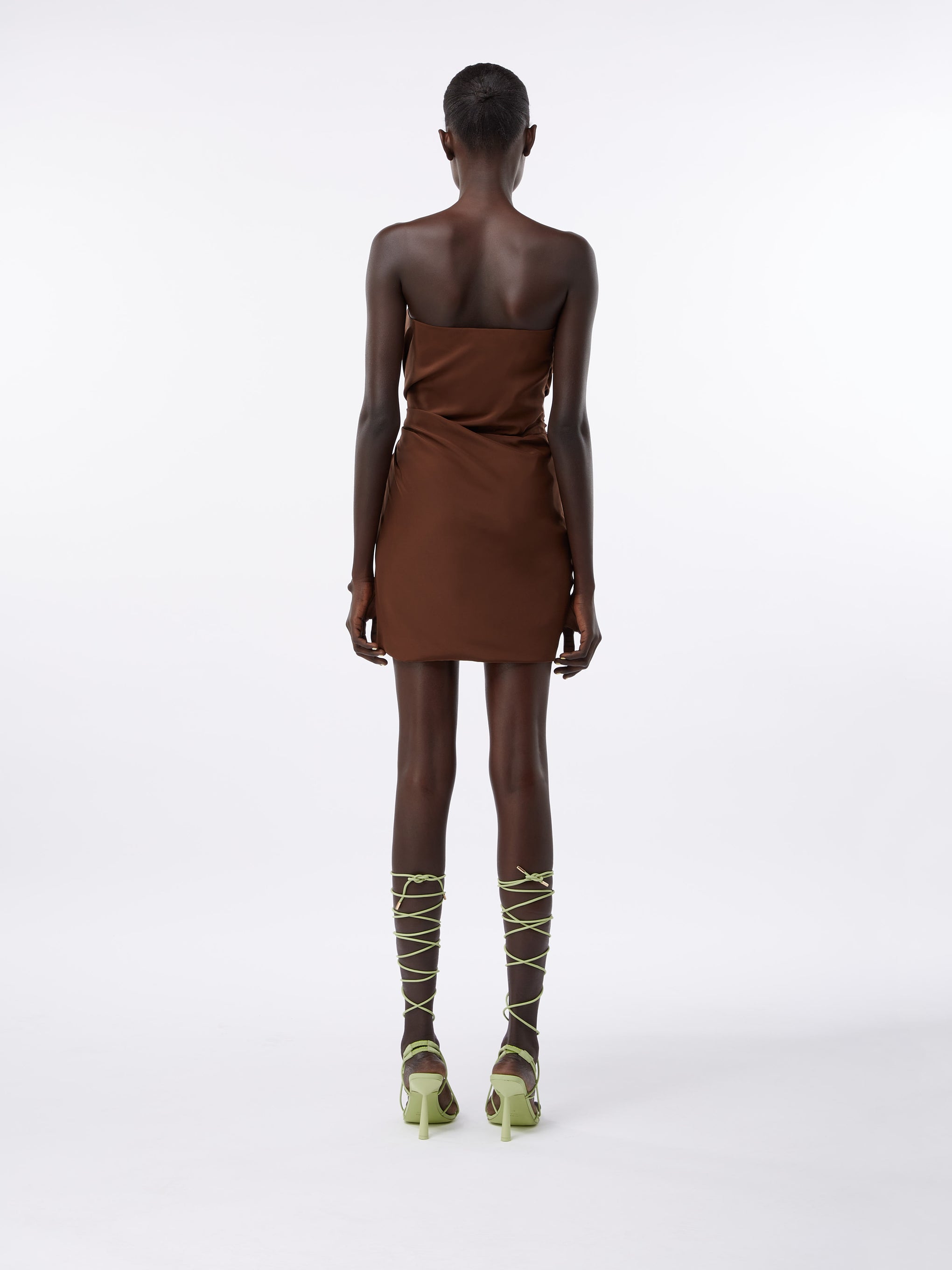 Gauge81 Hirata Mini Dress in Chocolate available at TNT The New Trend Australia