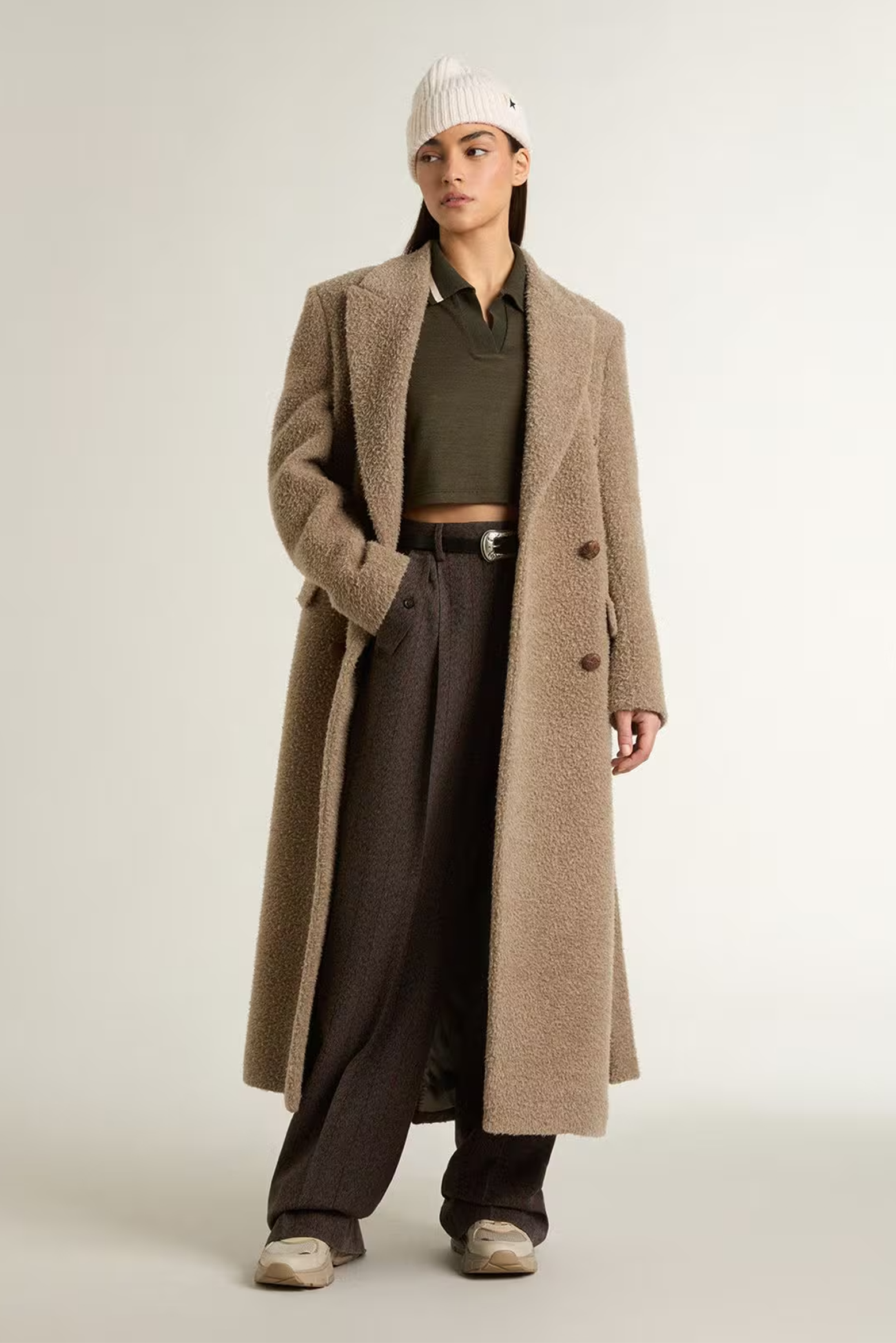 GOLDEN GOOSE JOURNEY W'S MEDIUM CROP POLO IN MILITARY GREEN | THE NEW TREND