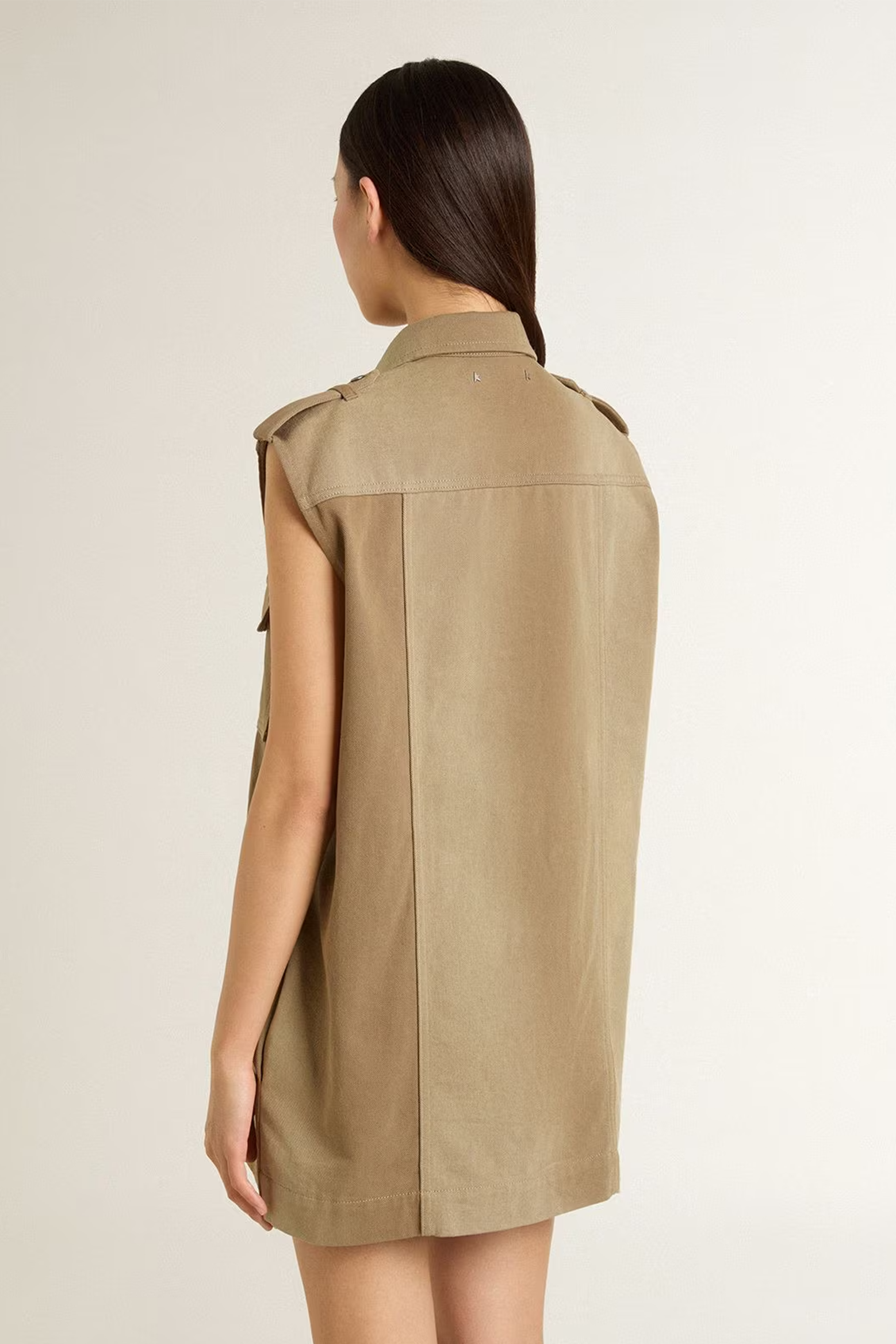 GOLDEN GOOSE JOURNEY W'S OSANNE SHIRT DRESS IN PALE KHAKI | THE NEW TREND
