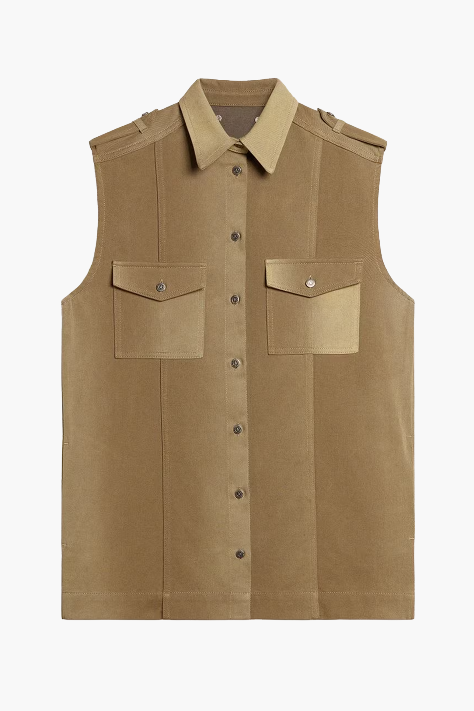 GOLDEN GOOSE JOURNEY W'S OSANNE SHIRT DRESS IN PALE KHAKI | THE NEW TREND
