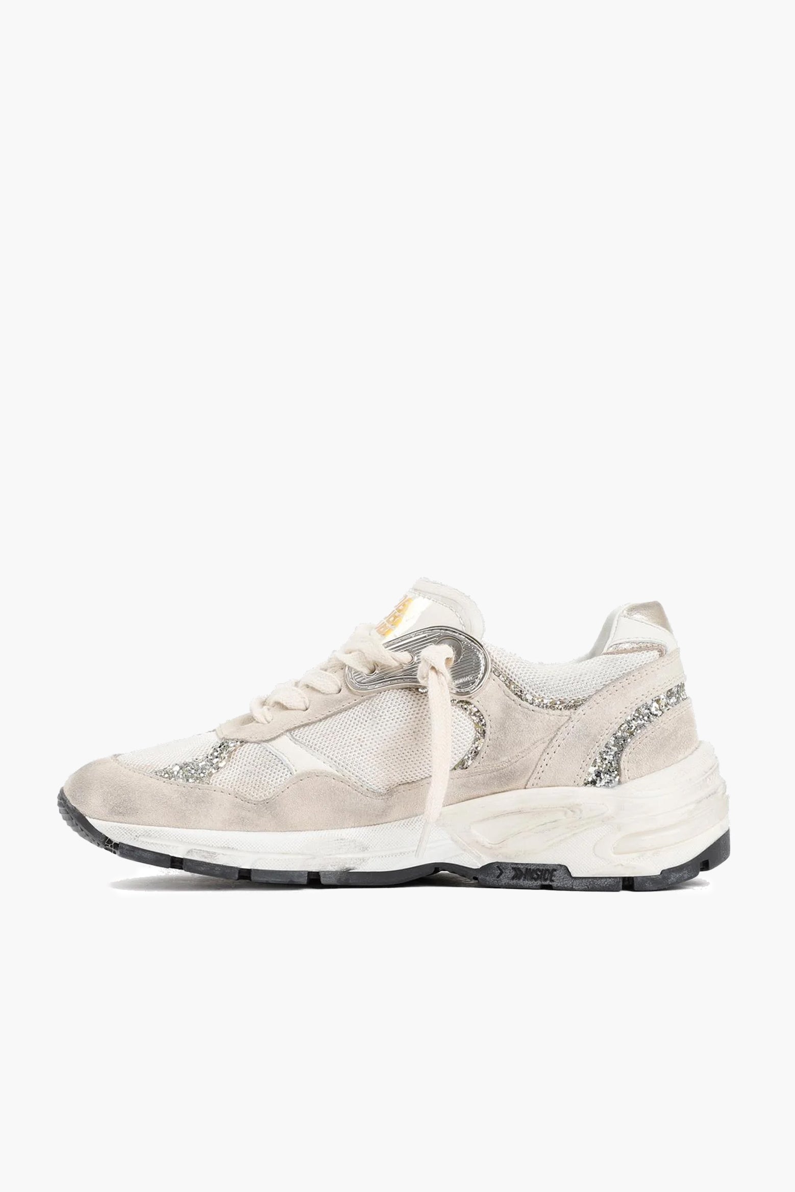 Golden Goose Running Dad Sneaker in Seed Pearl available at The New Trend Australia.