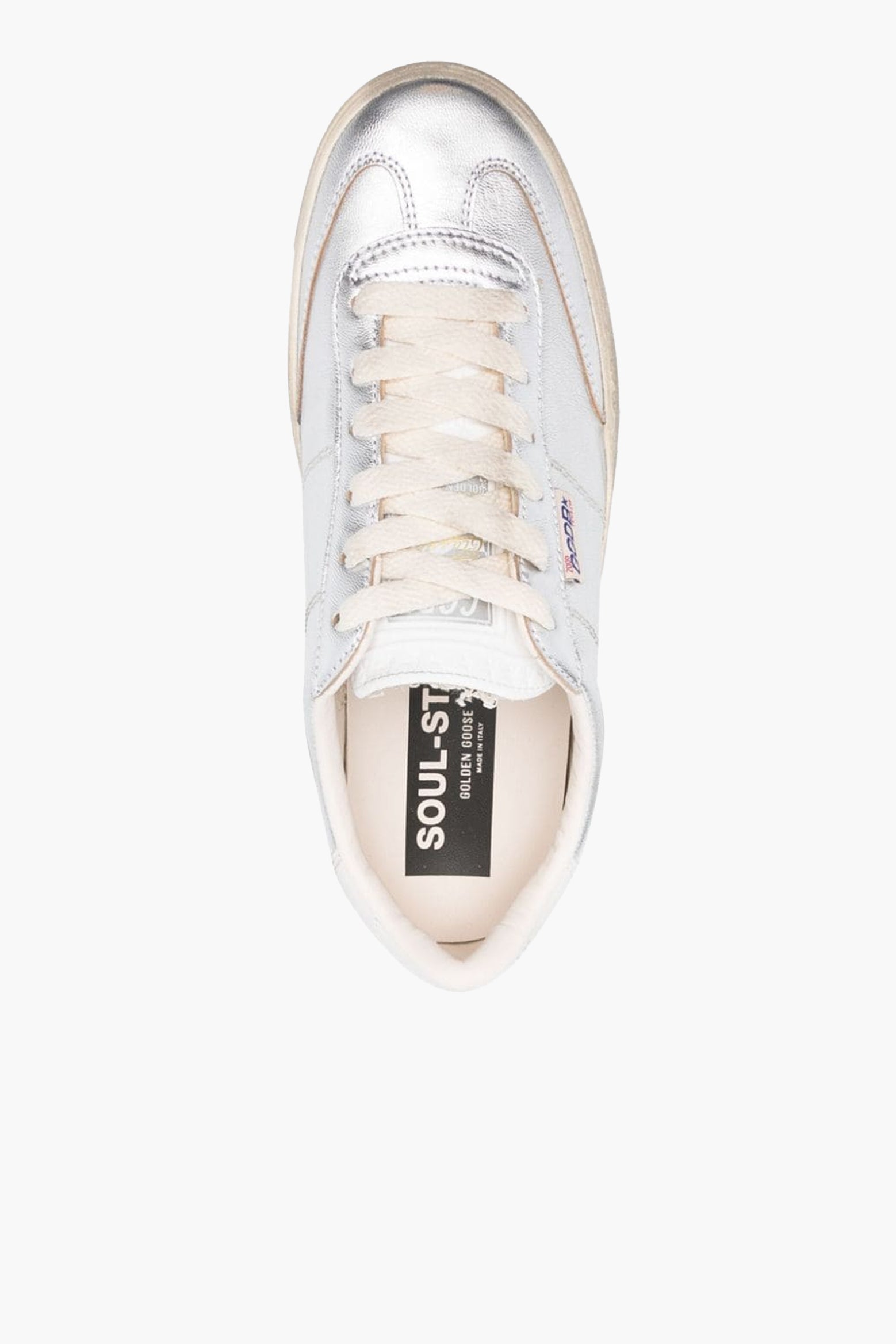 Golden Goose Soulstar Sneaker in Silver, White and Milk available at The New Trend Australia.