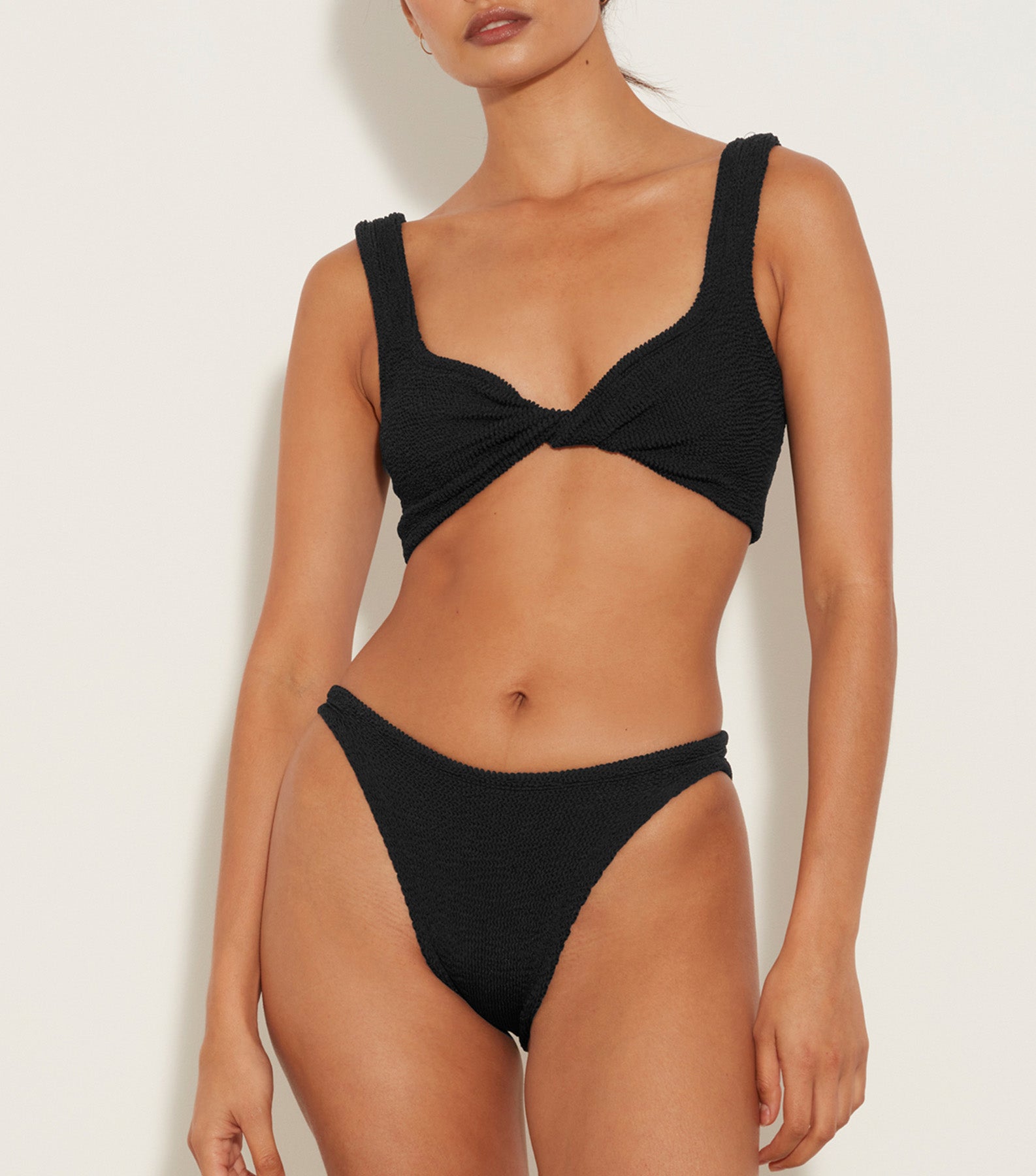 The Hunza G Juno Bikini in Black available at The New Trend Australia.