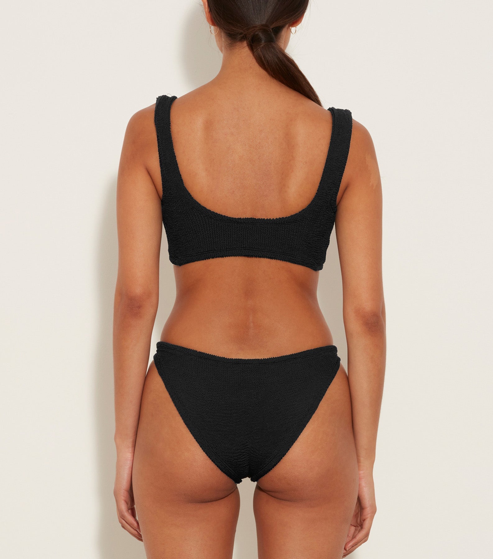 The Hunza G Juno Bikini in Black available at The New Trend Australia.
