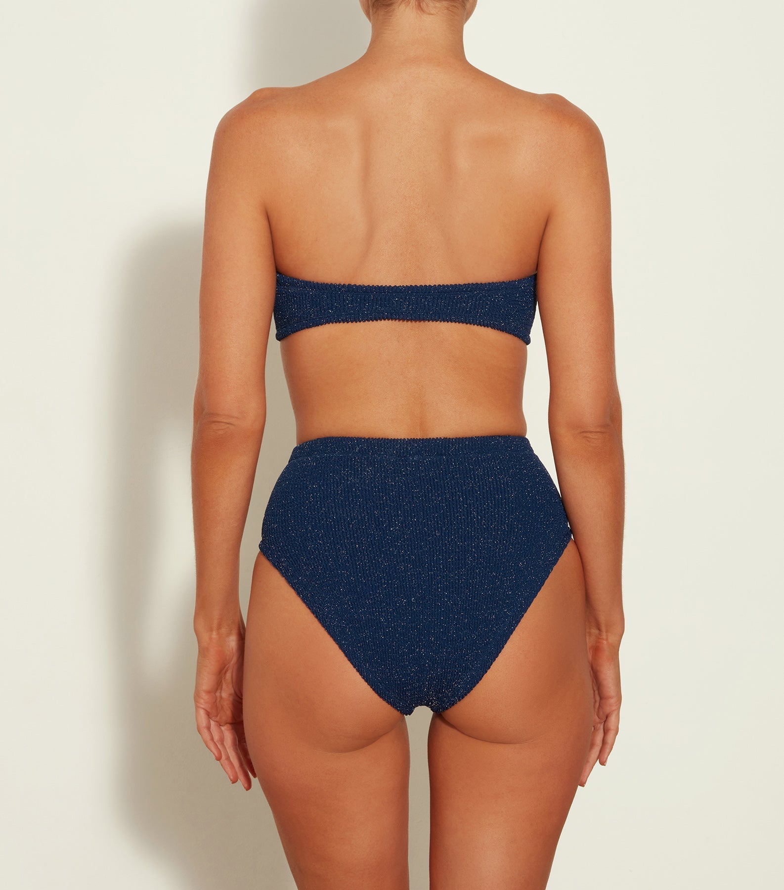 The Hunza G Ruby Bikini in Navy Silver available at The New Trend Australia