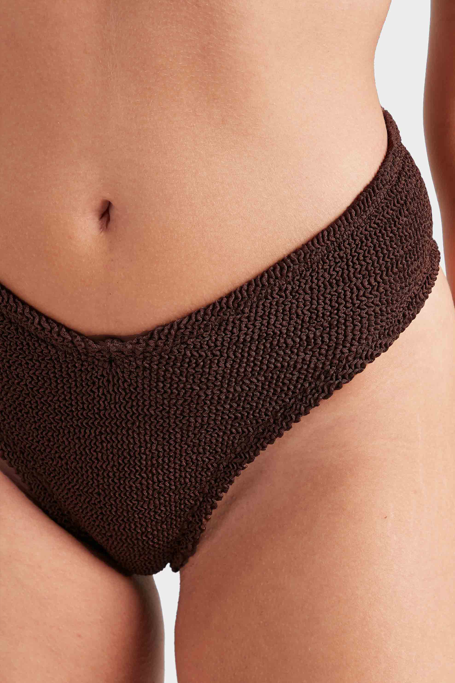 HUNZA G ANGEL BIKINI IN METALLIC CHOCOLATE | THE NEW TREND