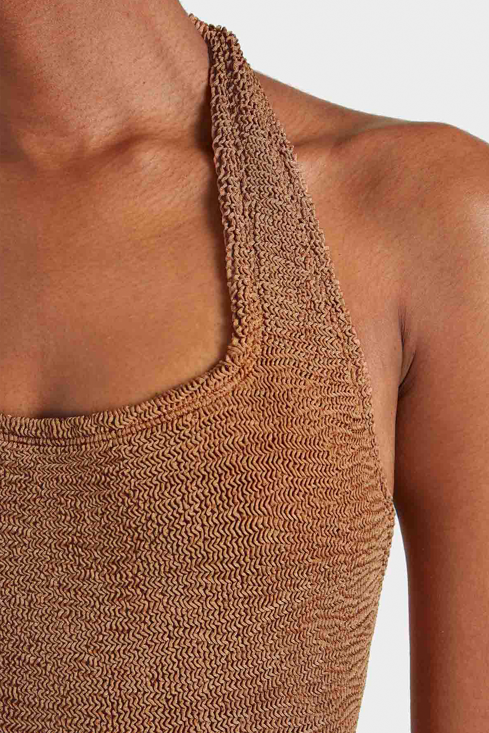 HUNZA G SANDY SWIM IN METALLIC CHOCOLATE | THE NEW TREND