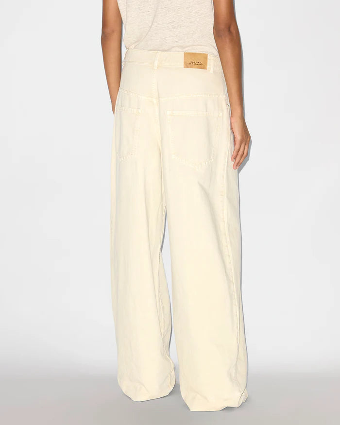 ISABEL MARANT RACHELLE PANTS IN ECRU | THE NEW TREND