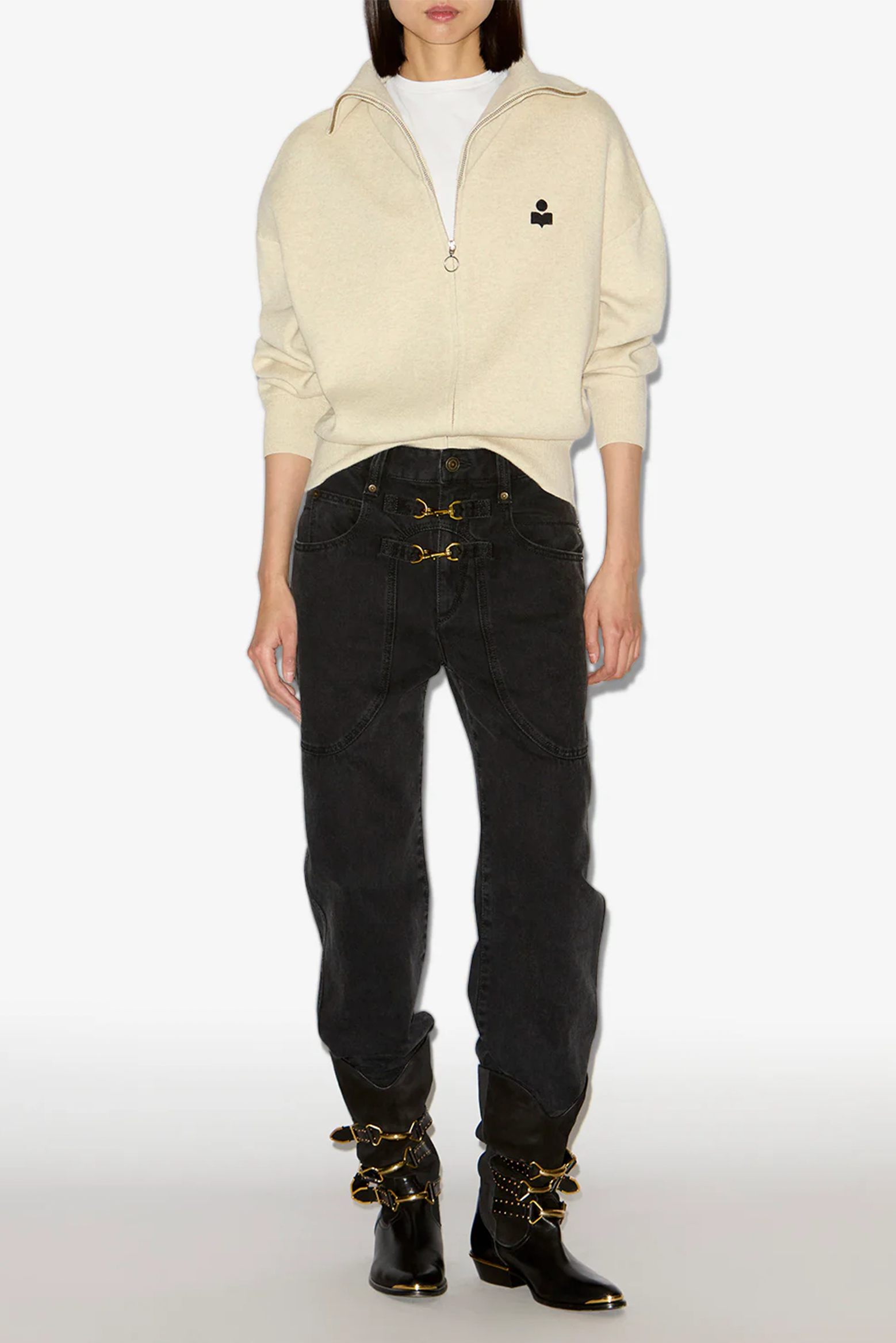 ISABEL MARANT ÉTOILE AXELLE JACKET IN LIGHT GREY | THE NEW TREND