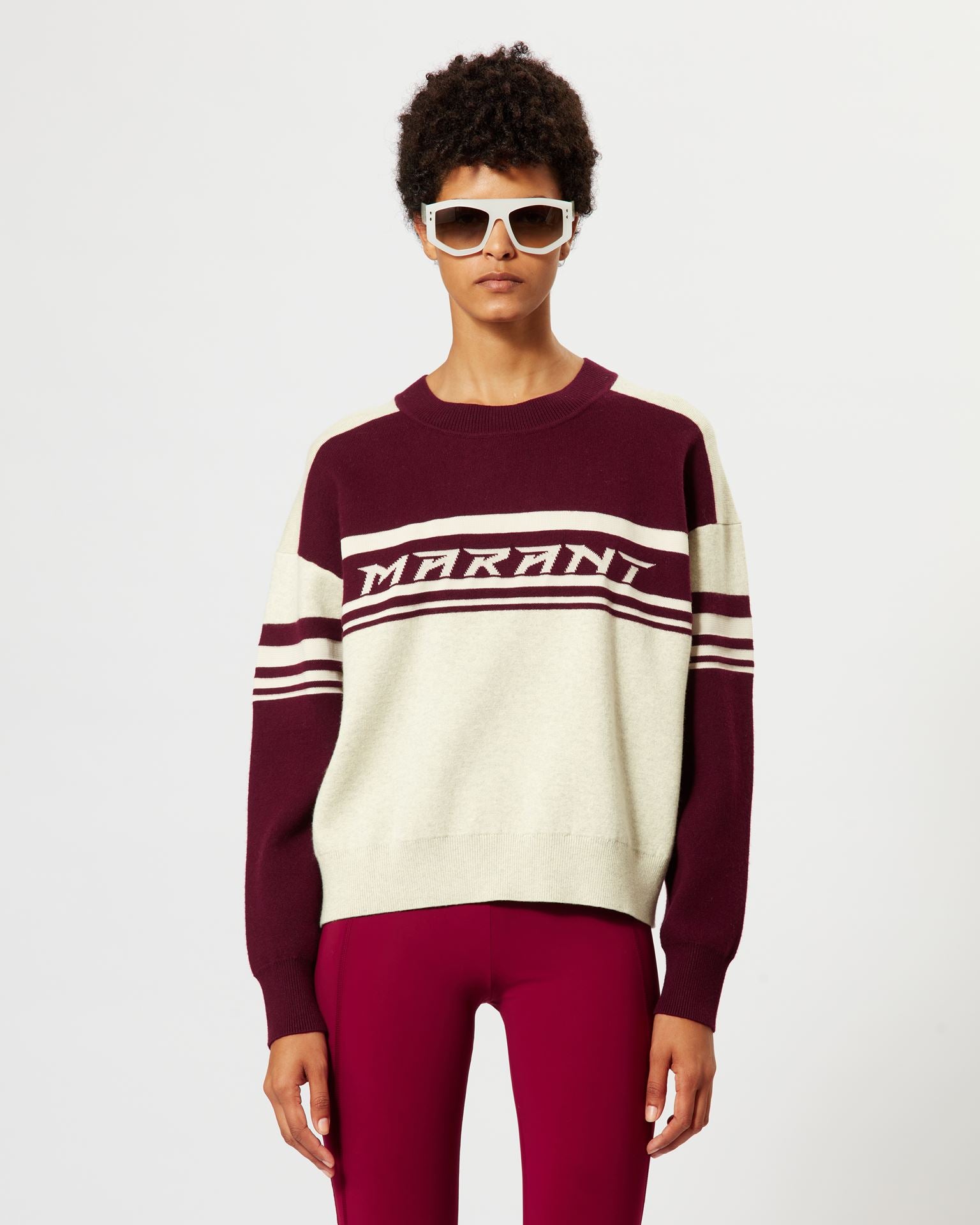 The Isabel Marant Callie Pullover in Dark Plum available at The New Trend Australia