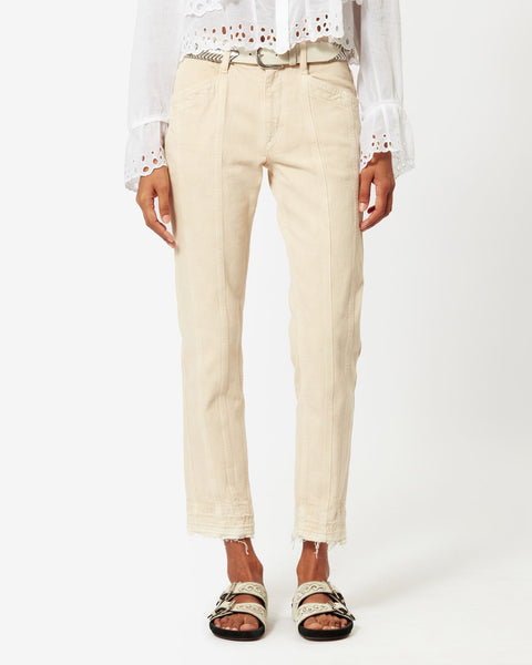 ISABEL MARANT Driane Cotton Pants in Ecru | The New Trend