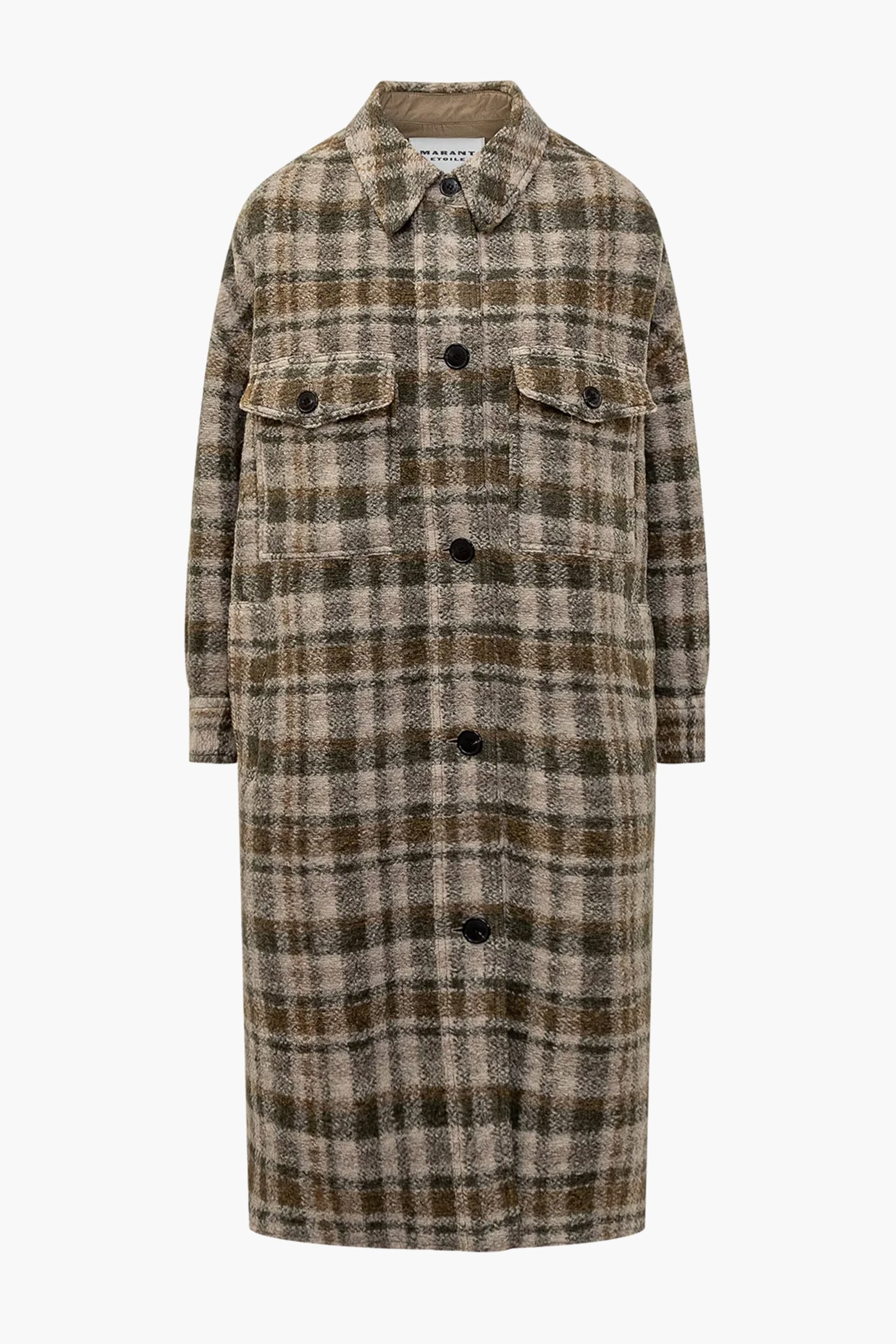 The Isabel Marant Fontizi Coat in Khaki Ecru available at The New Trend Australia