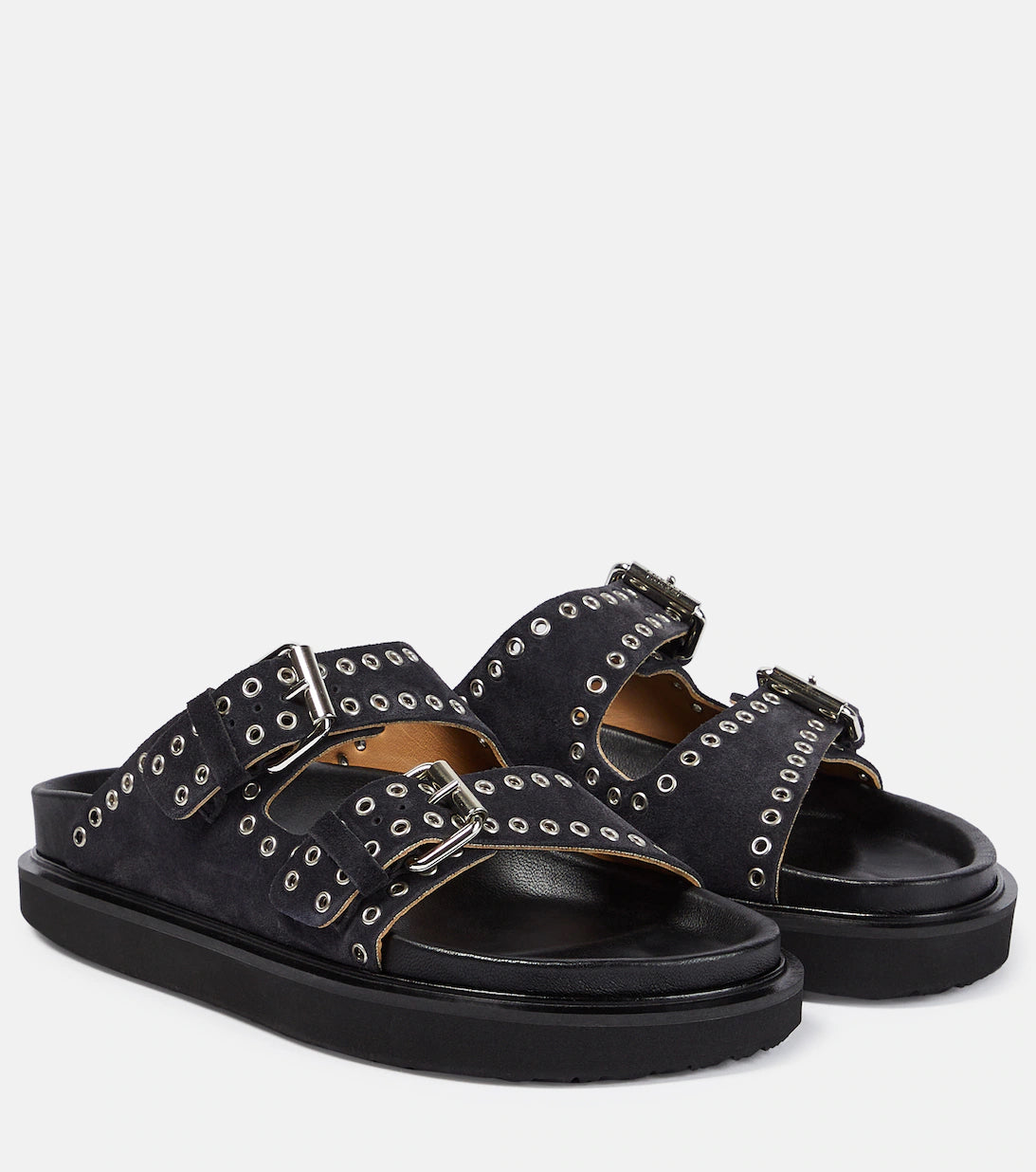 ISABEL MARANT Lennya Sandals in Faded Black | The New Trend