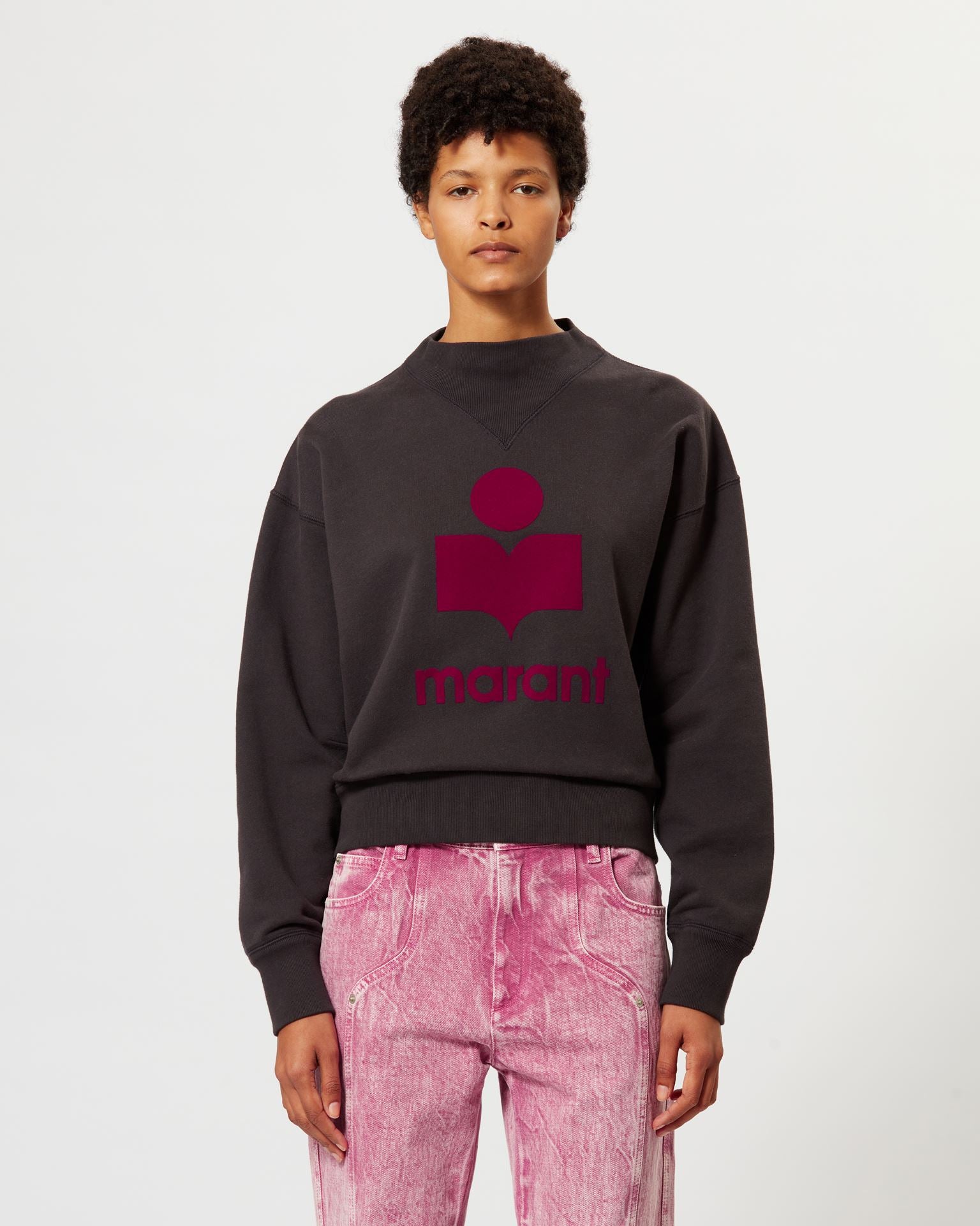 The Isabel Marant Moby Sweatshirt in Faded Night Fuchsia available at The New Trend Australia