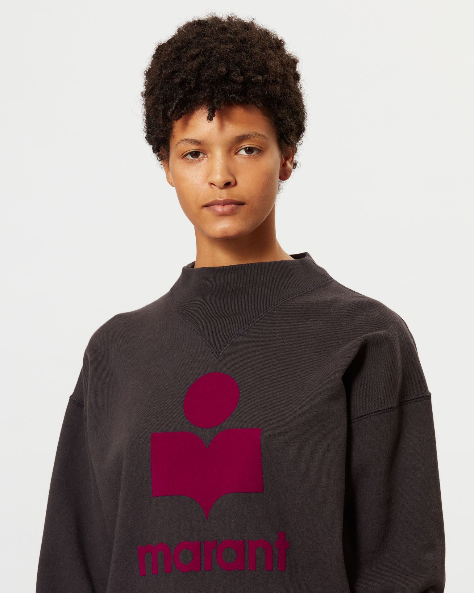 The Isabel Marant Moby Sweatshirt in Faded Night Fuchsia available at The New Trend Australia