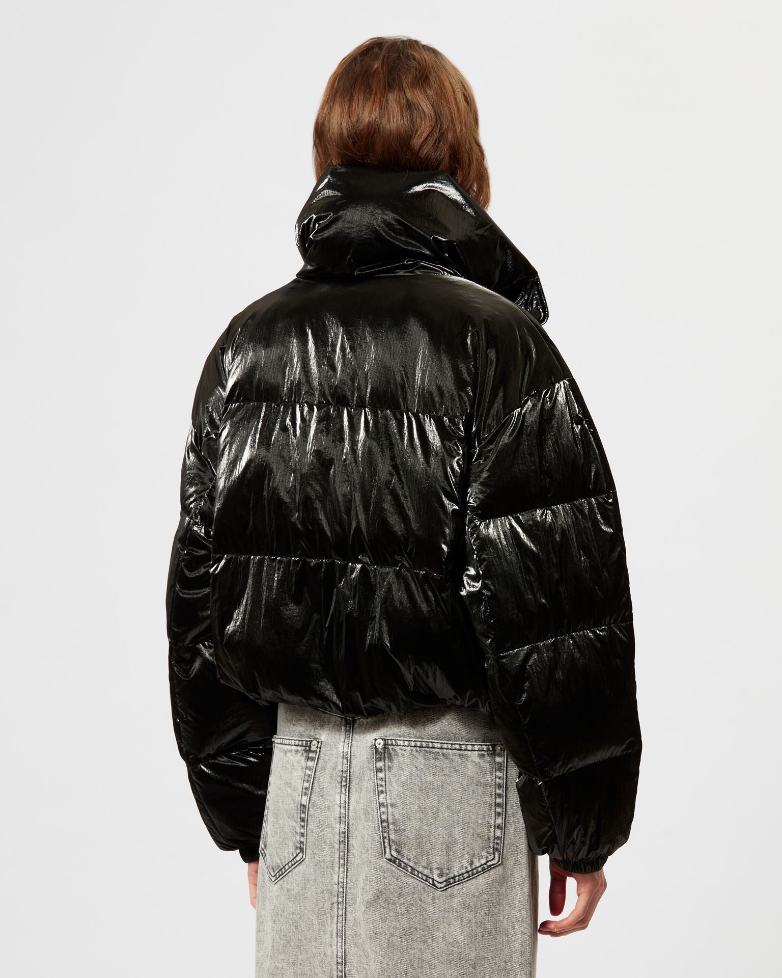 The Isabel Marant Telia Puffer Coat in Black available at The New Trend Australia