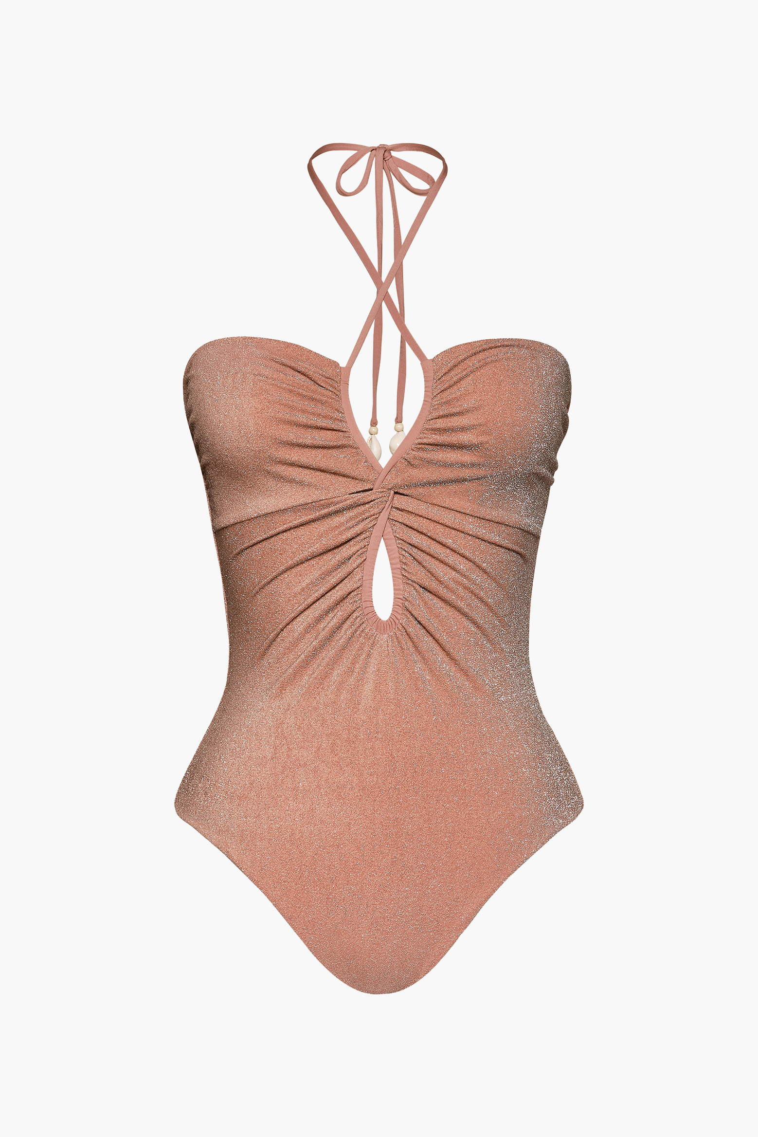 JOHANNA ORTIZ SHIMMERING PEACH CORAL REEF ONEPIECE | THE NEW TREND