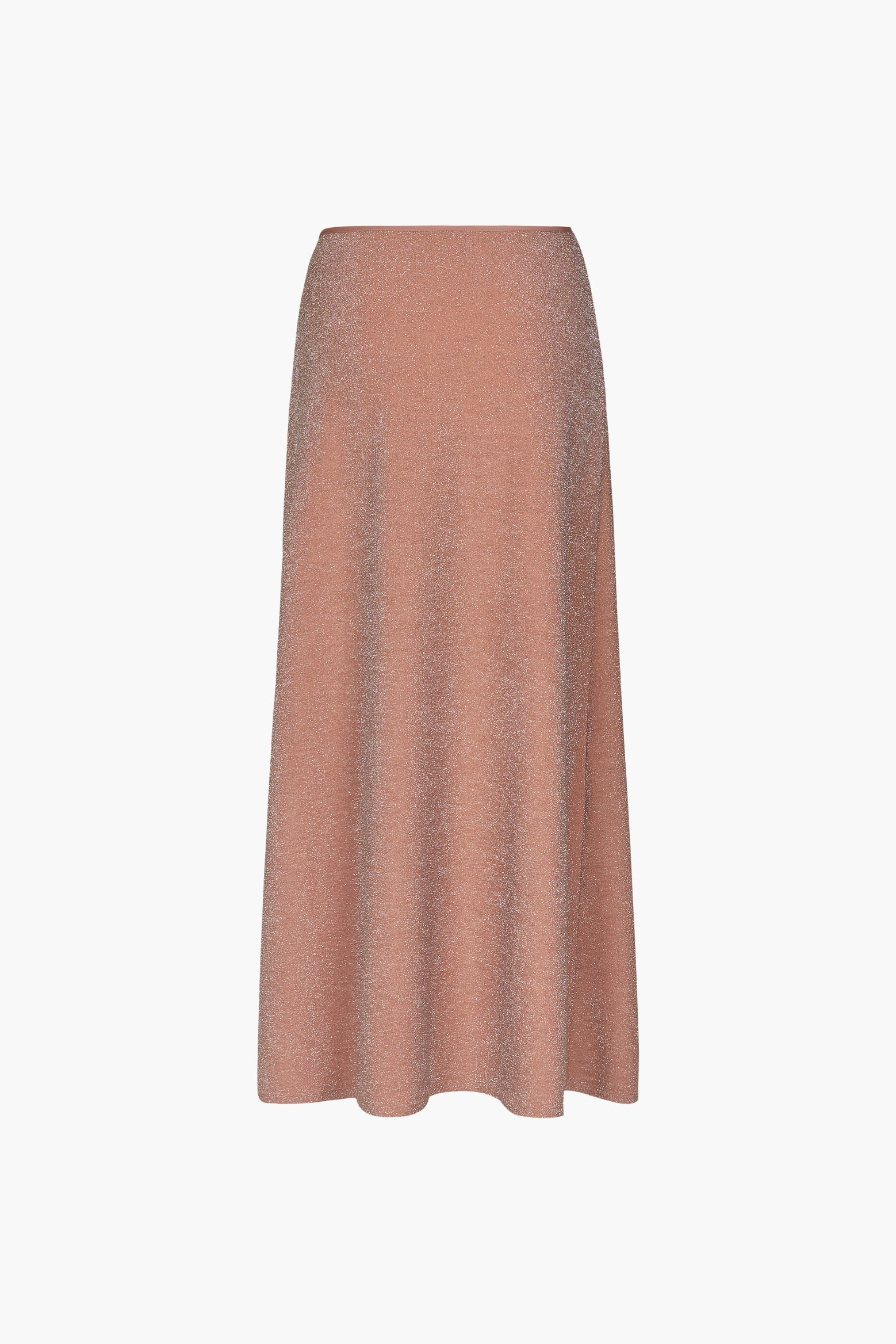 JOHANNA ORTIZ SHIMMERING PEACH NUEVO DESTINO MIDI SKIRT | THE NEW TREND