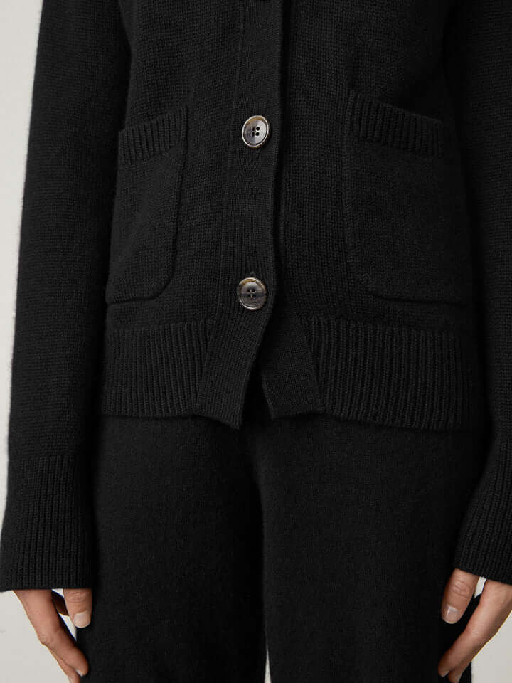 Lisa Yang | Danni Cashmere Cardigan in Black | The New Trend