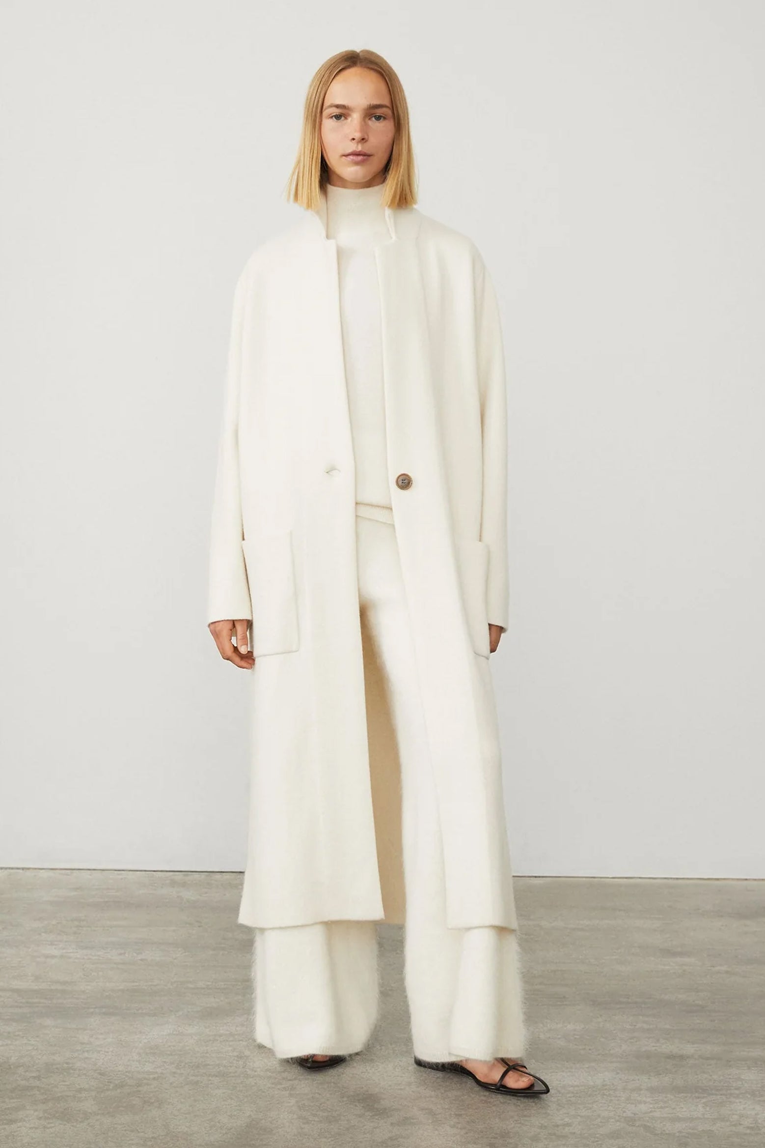 Lisa Yang Amie Cardigan Coat in Cream available at TNT The New Trend Australia