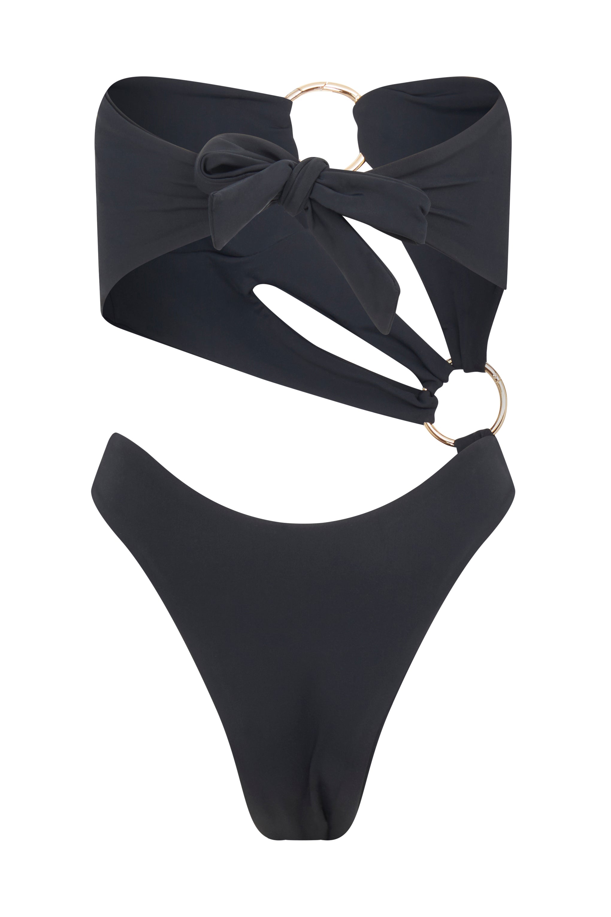 Louisa Ballou Strapless Sex Wax Swimsuit in Black available at TNT The New Trend Australia.