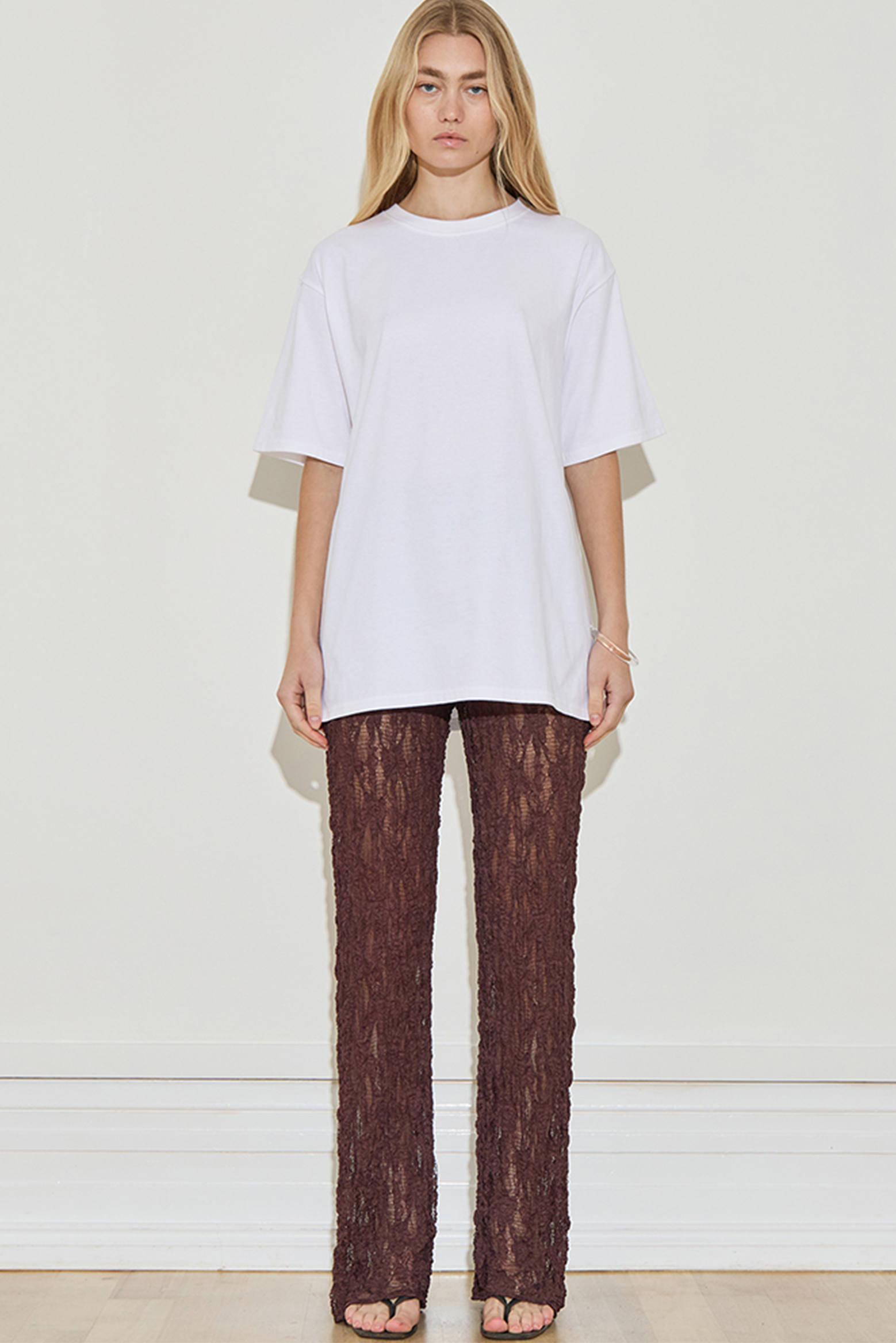 MAISON ESSENTIELE LACE PANT IN CHOCOLATE | THE NEW TREND
