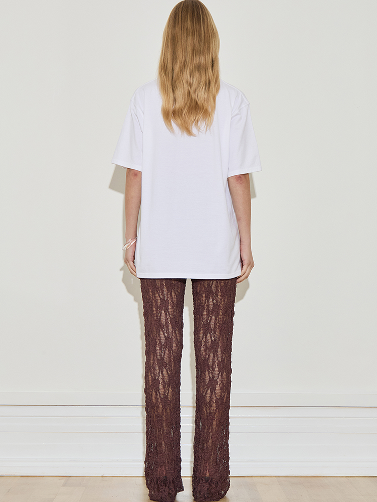 MAISON ESSENTIELE LACE PANT IN CHOCOLATE | THE NEW TREND

