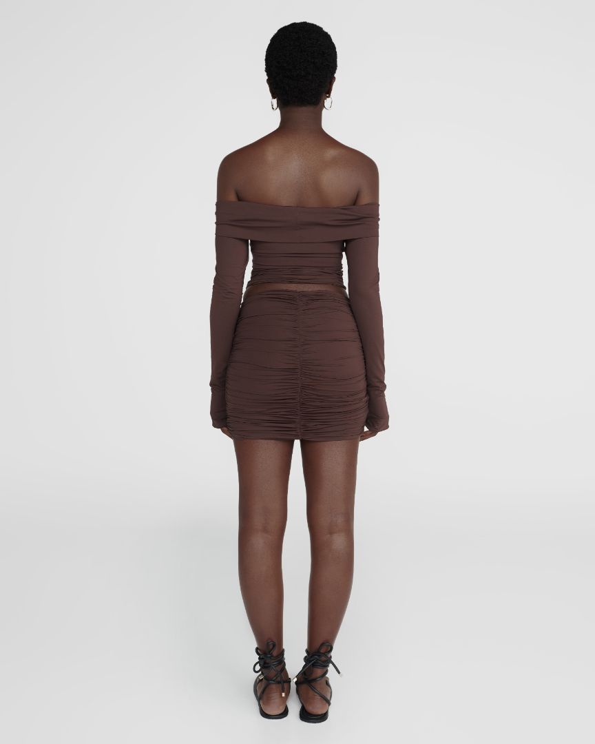 Maygel Coronel Margua Skirt in Brown available at The New Trend Australia.