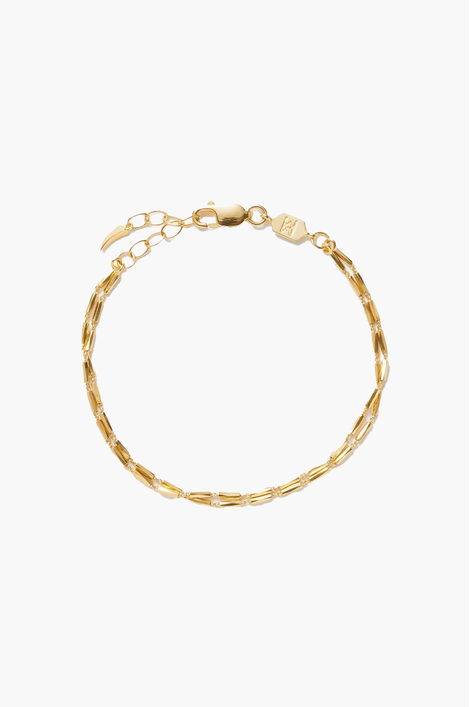 The MISSOMA Savi Vintage Link Double Chain Bracelet in Gold from The New Trend.
