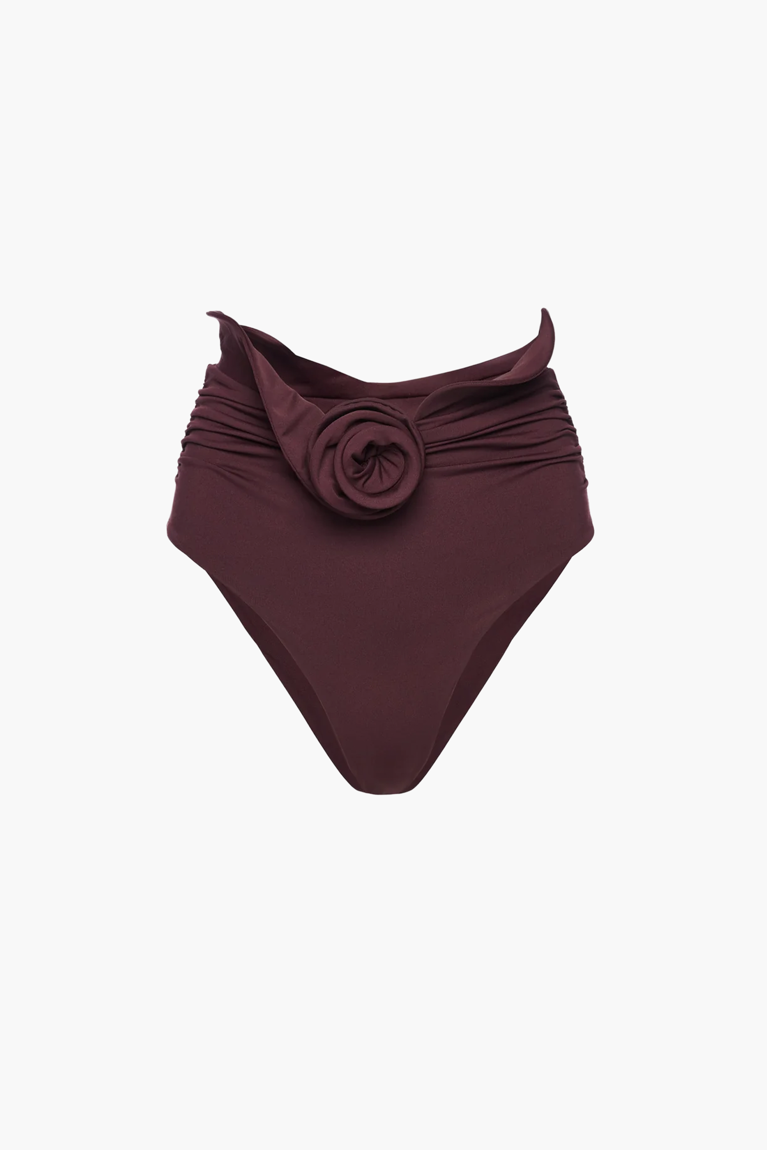 MAGDA BUTRYM SCULPTED WAIST SWIM BOTTOM IN BORDEAUX | THE NEW TREND