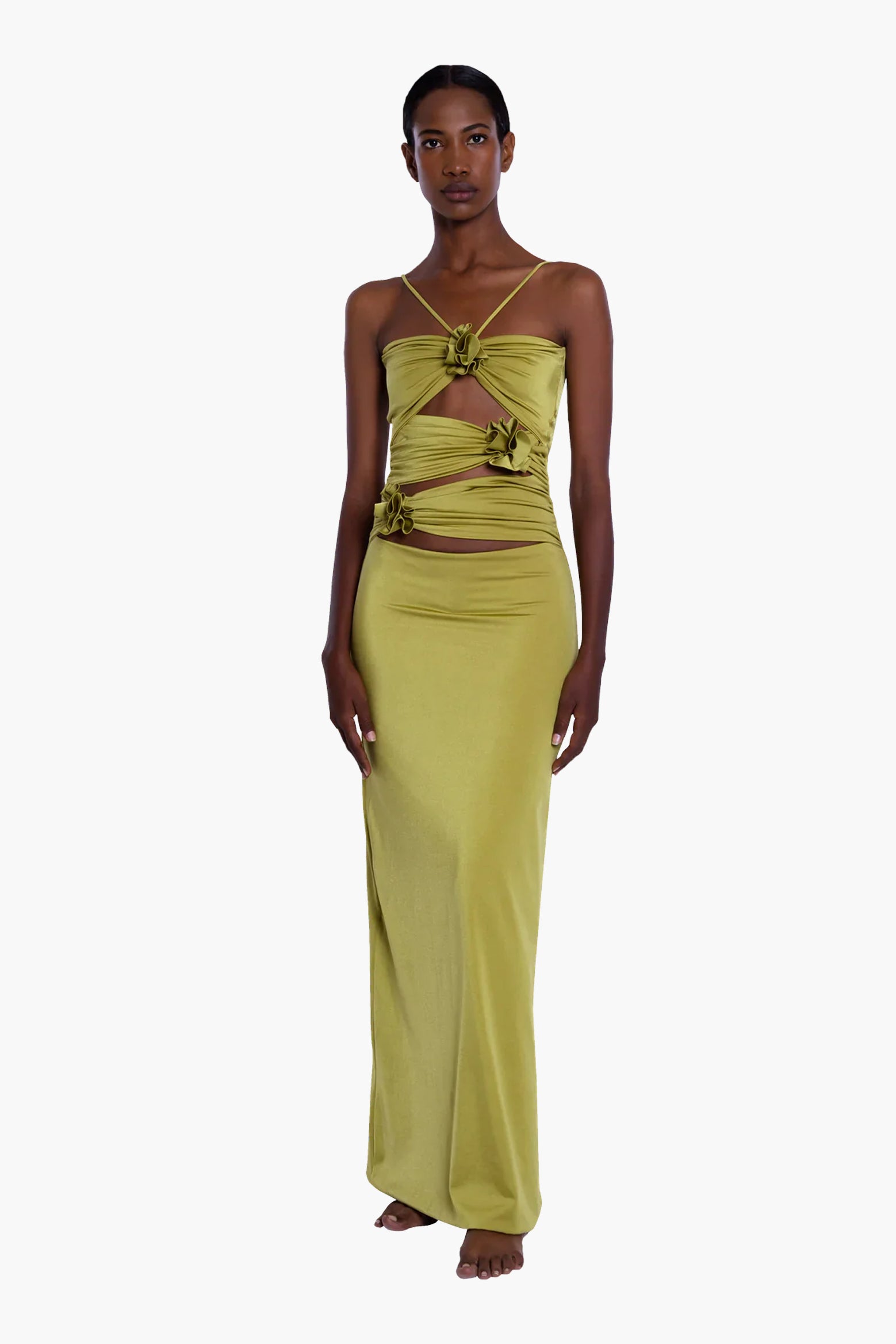 Maygel Coronel Veranera Dress in Pascolo Green available at The New Trend Australia.