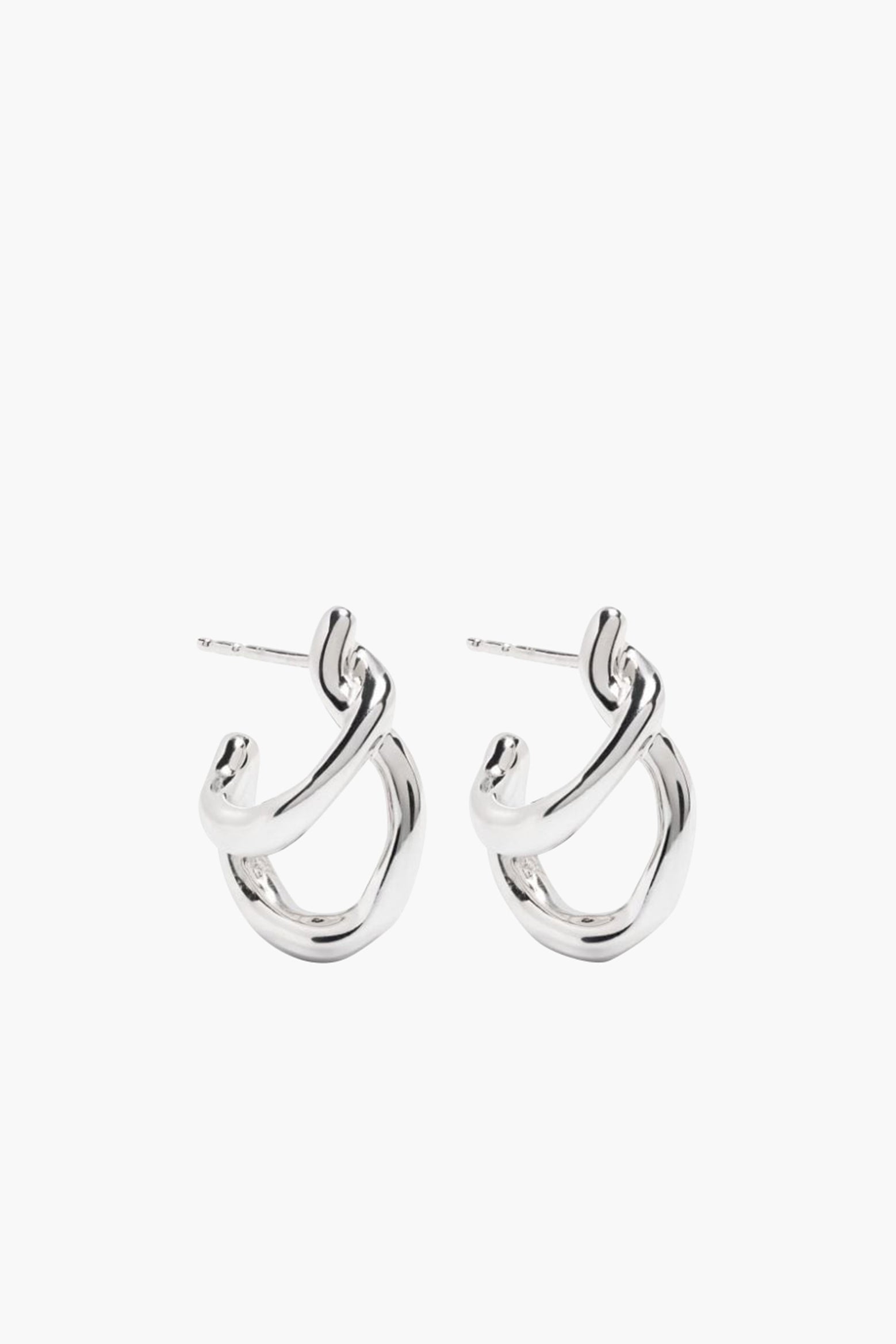 The Missoma Double Molten Hoop Earrings 2 in Silver available at The New Trend Australia