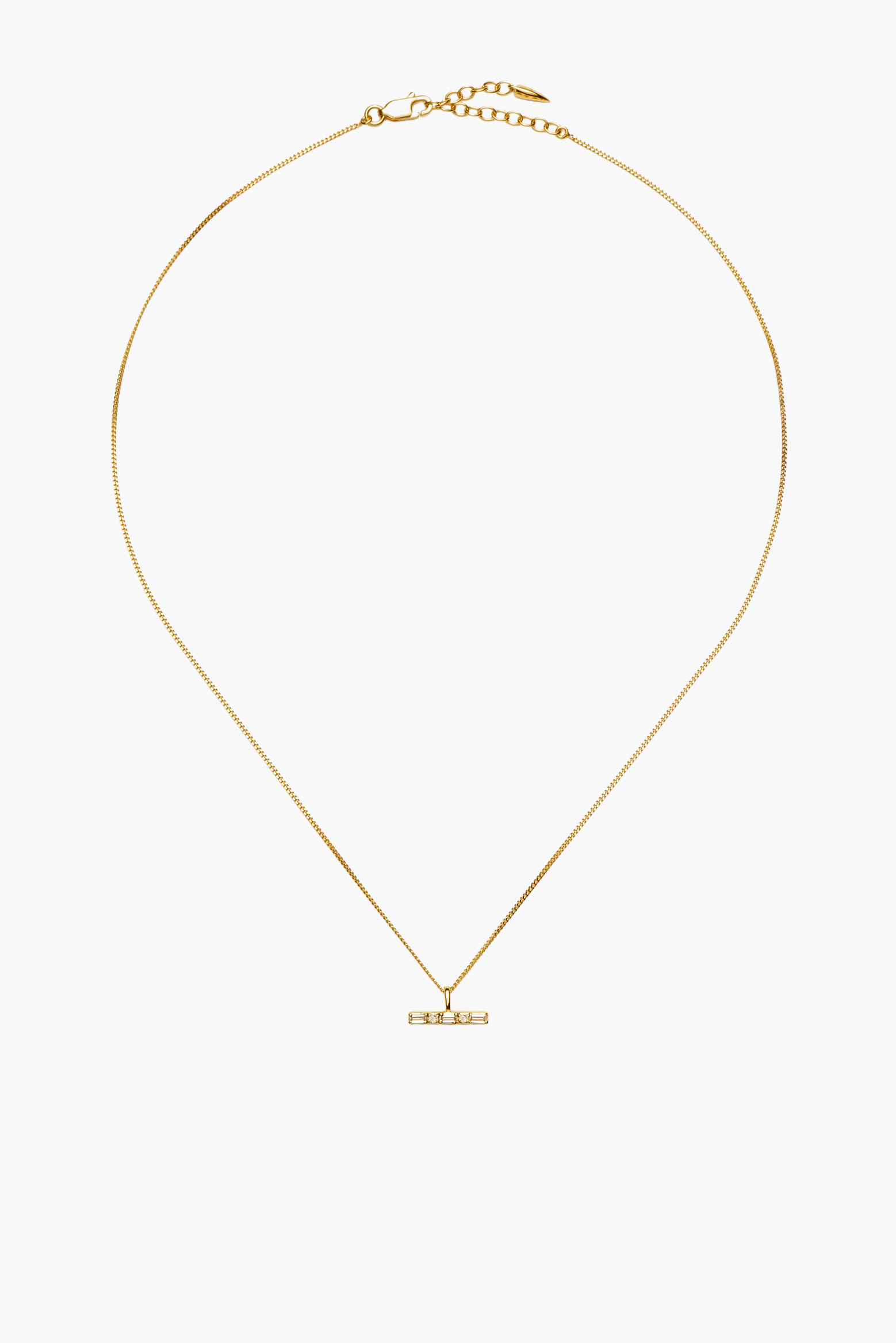 MISSOMA LUCY WILLIAMS T-BAR STONE PENDANT NECKLACE IN GOLD | THE NEW TREND