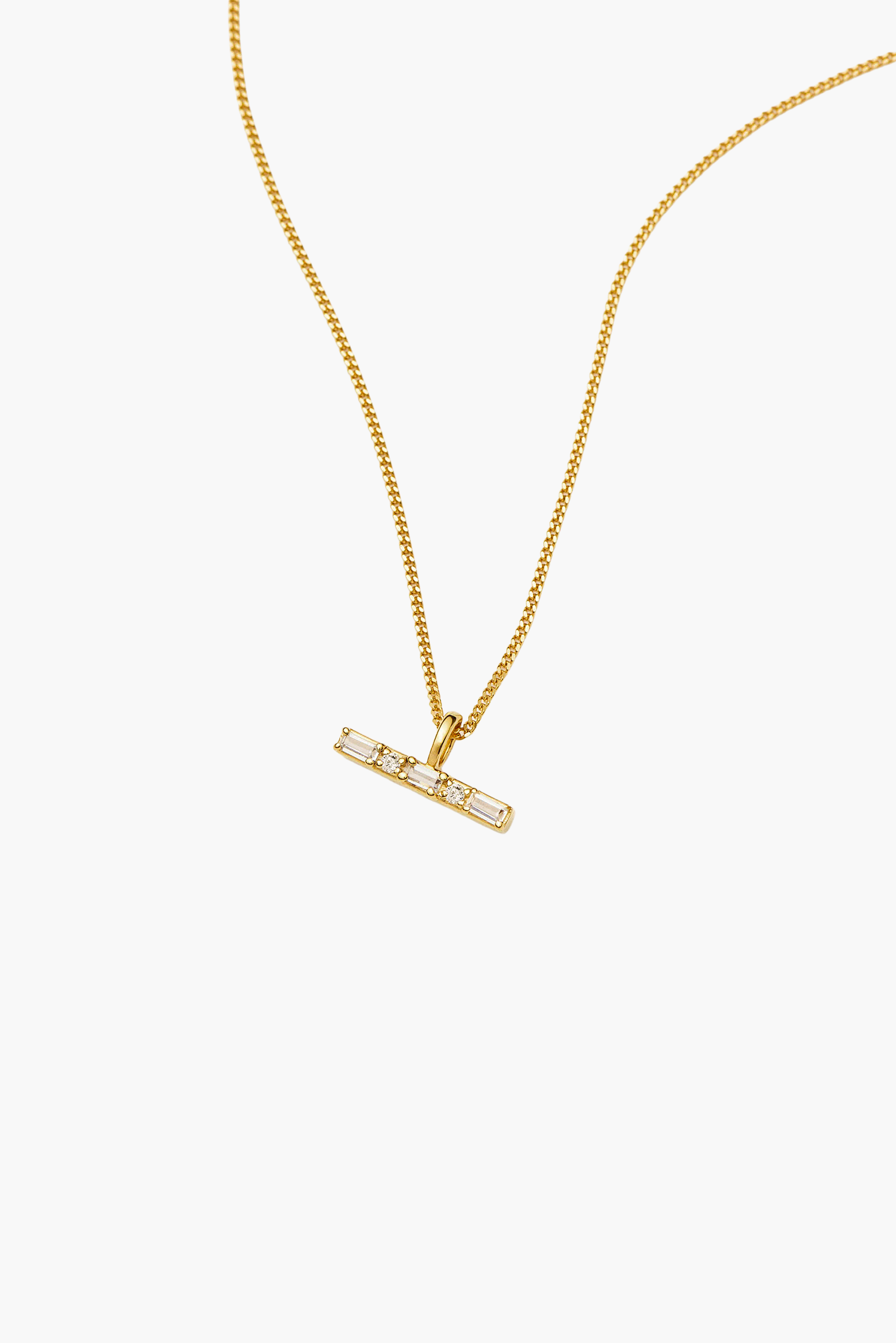 MISSOMA LUCY WILLIAMS T-BAR STONE PENDANT NECKLACE IN GOLD | THE NEW TREND