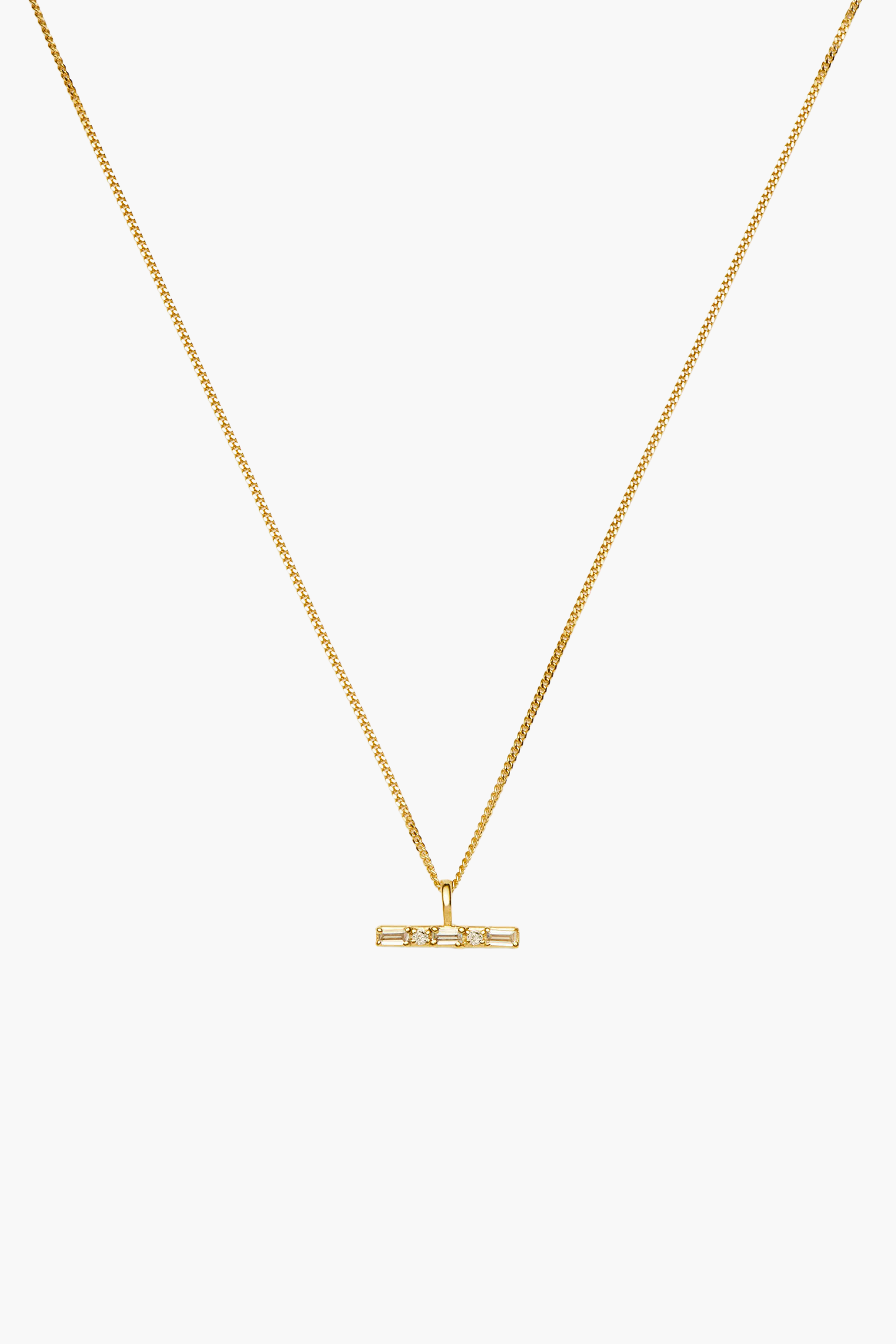 MISSOMA LUCY WILLIAMS T-BAR STONE PENDANT NECKLACE IN GOLD | THE NEW TREND