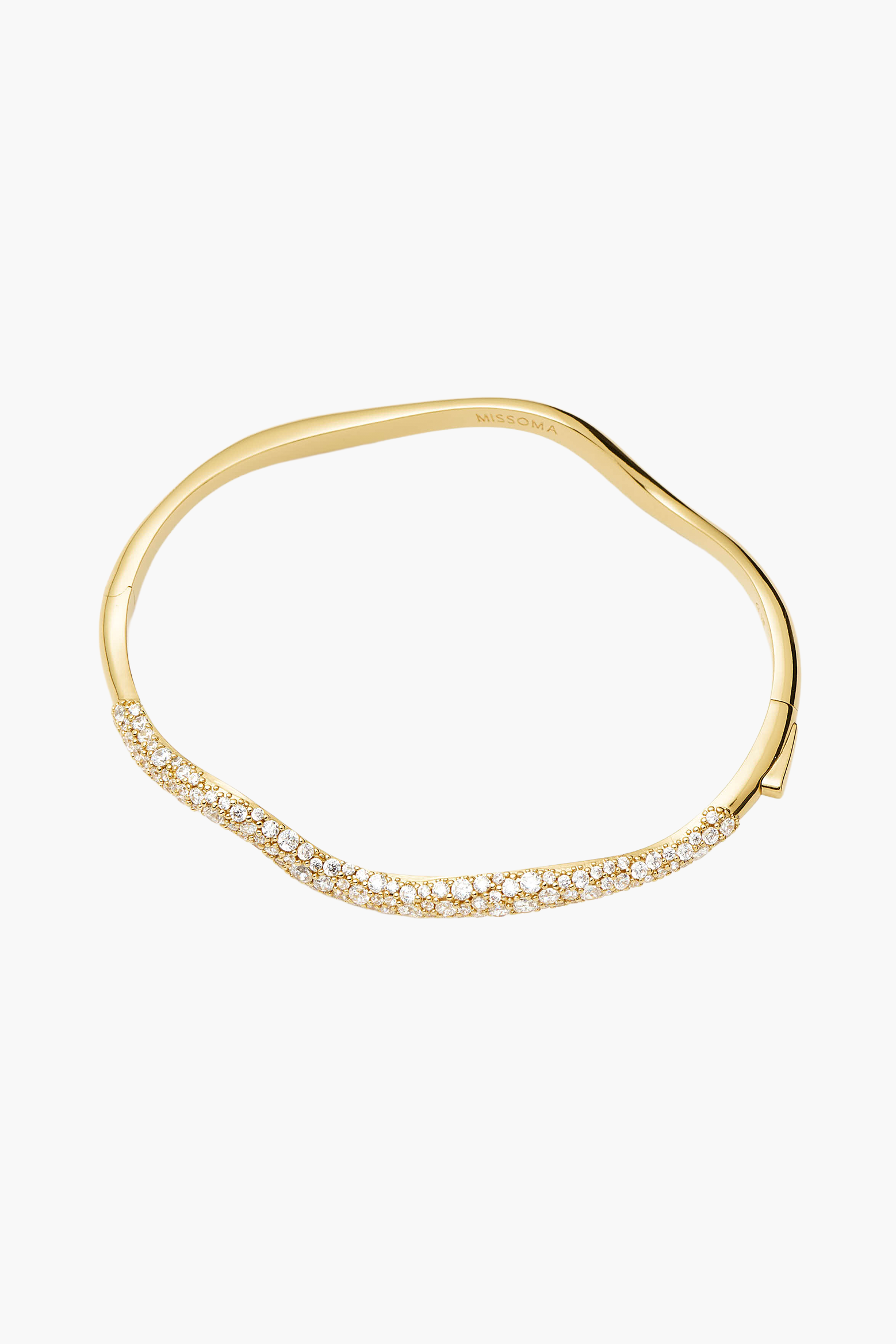 MISSOMA MOLTEN SNOW RIPPLE HINGED BANGLE | THE NEW TREND