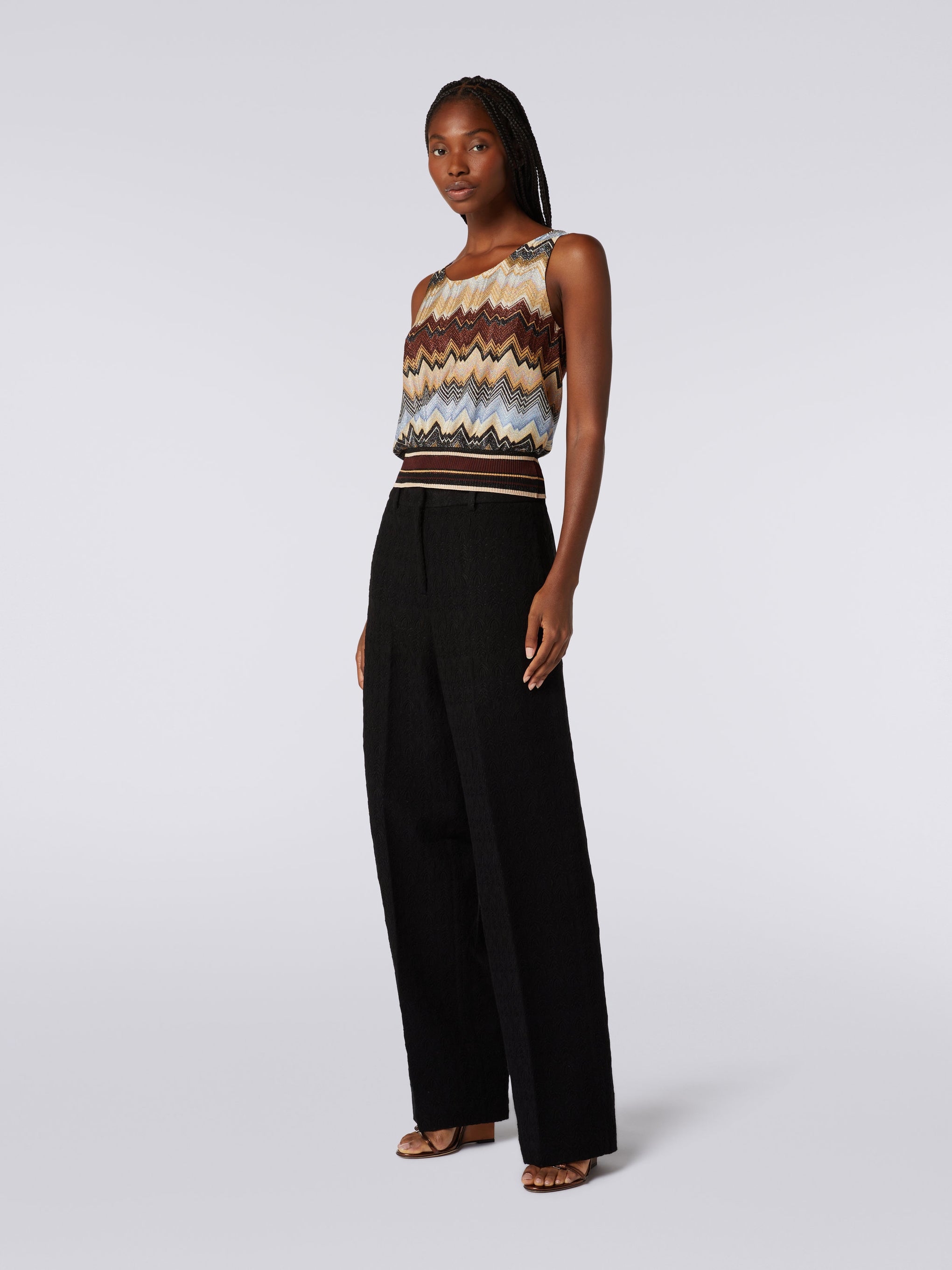 Missoni Top in Irregular Brown Multicolour available at The New Trend Australia.