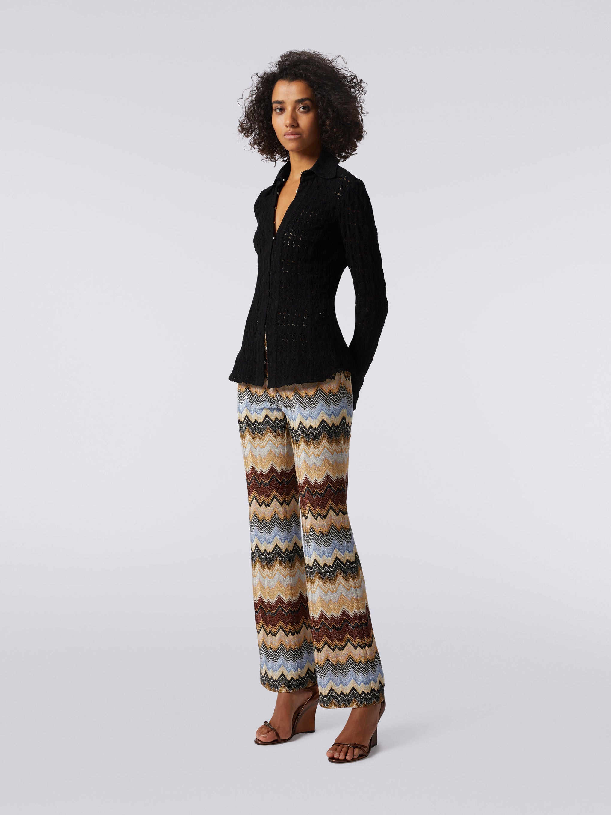 Missoni Trouser in Irregular Brown Multicoloured available at The New Trend Australia.