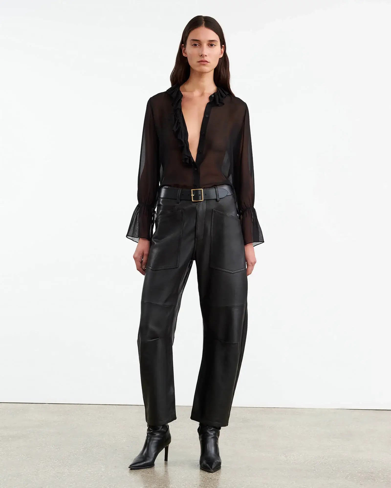 The Nili Lotan Leather Shon in Black available at The New Trend Australia