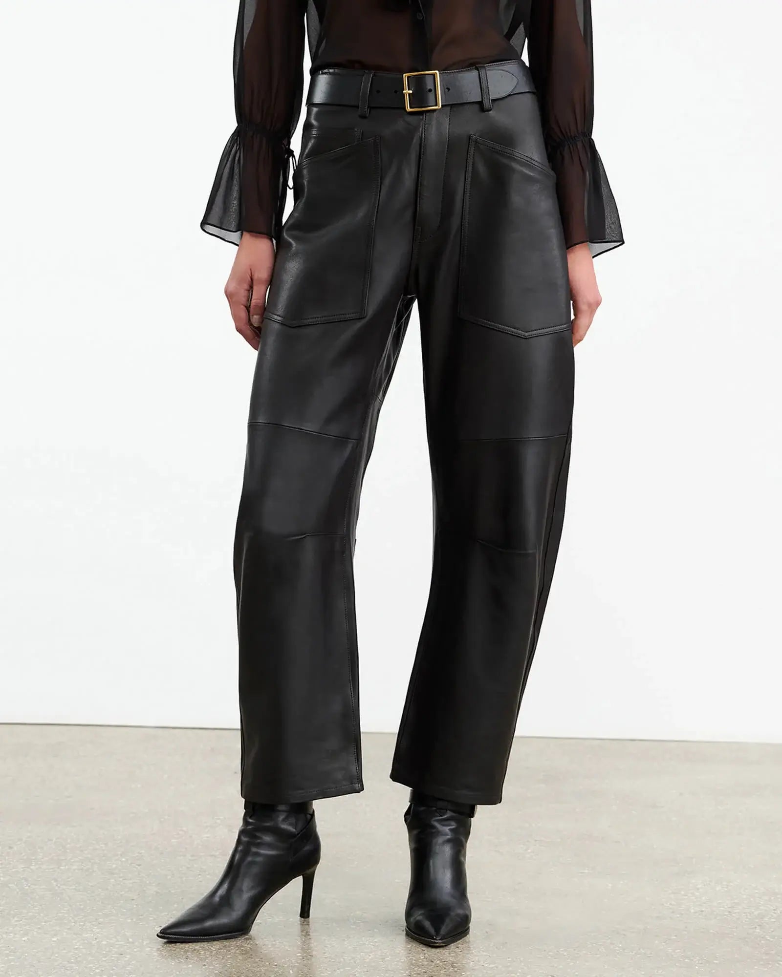 The Nili Lotan Leather Shon in Black available at The New Trend Australia