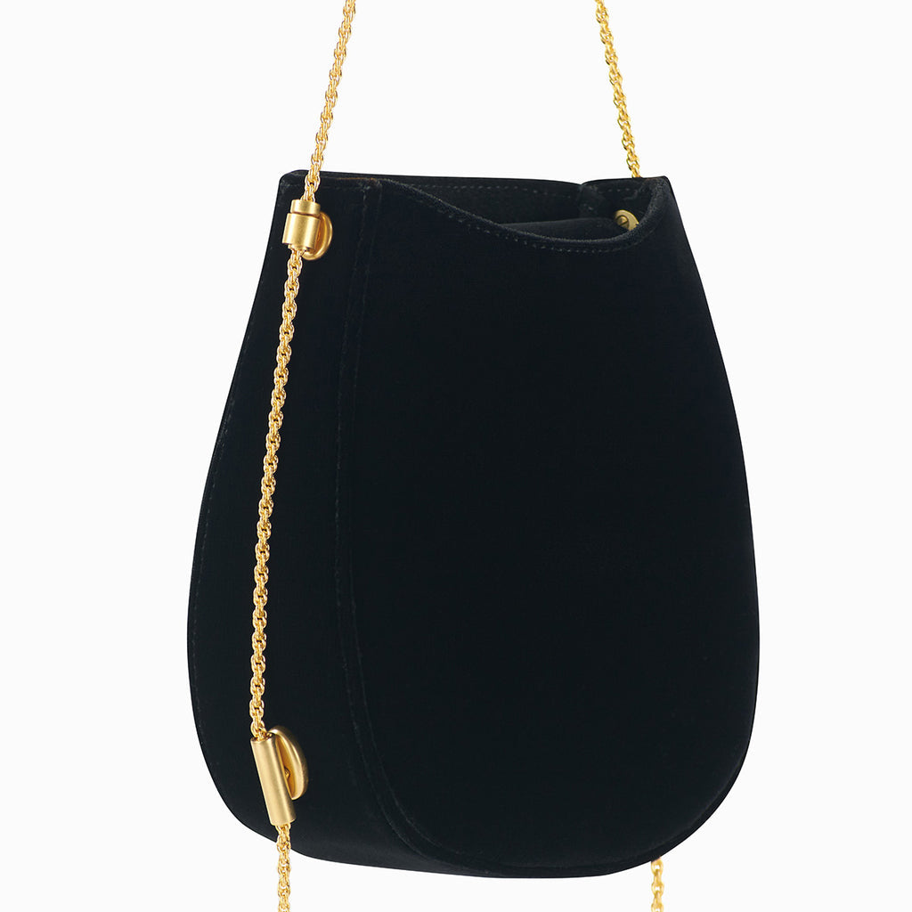 The Neous Corvus Velvet Hand Bag in Black available at The New Trend Australia