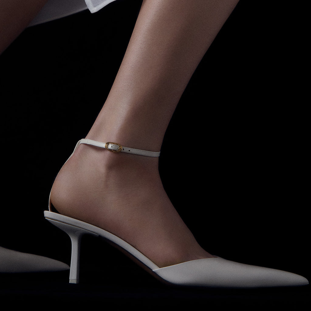 The Toliman Leather Slingback in Cream available at The New Trend Australia