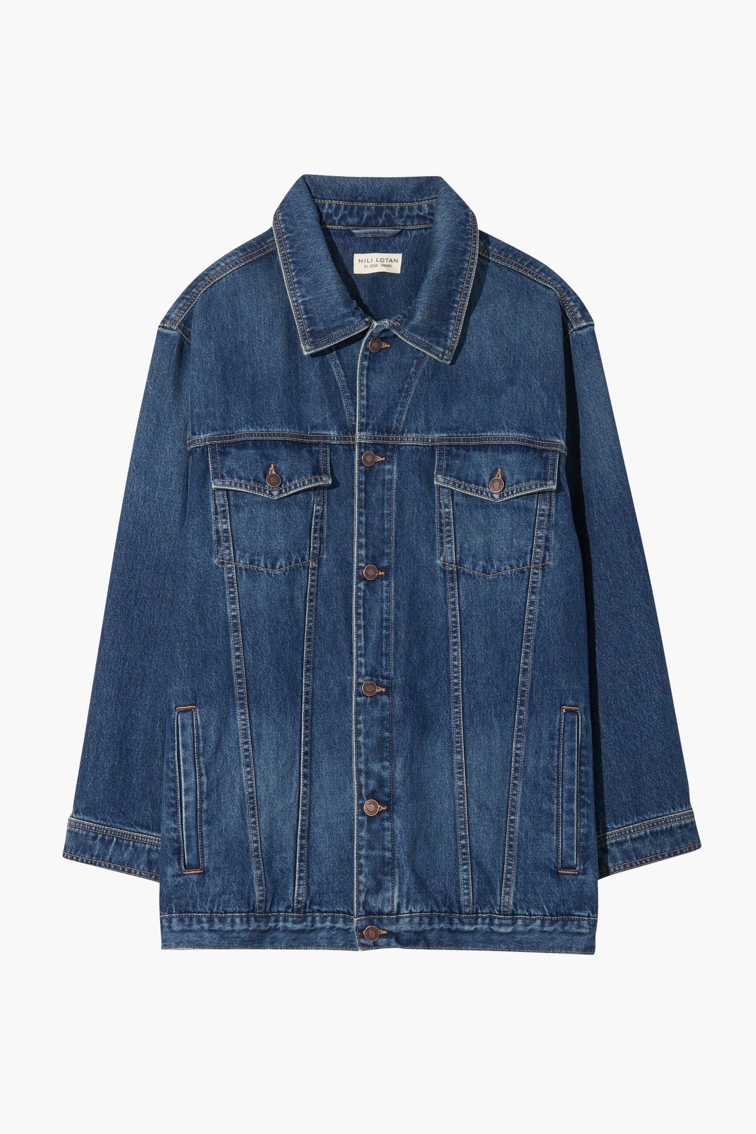 NILI LOTAN Adam Oversized Denim Jacket | The New Trend